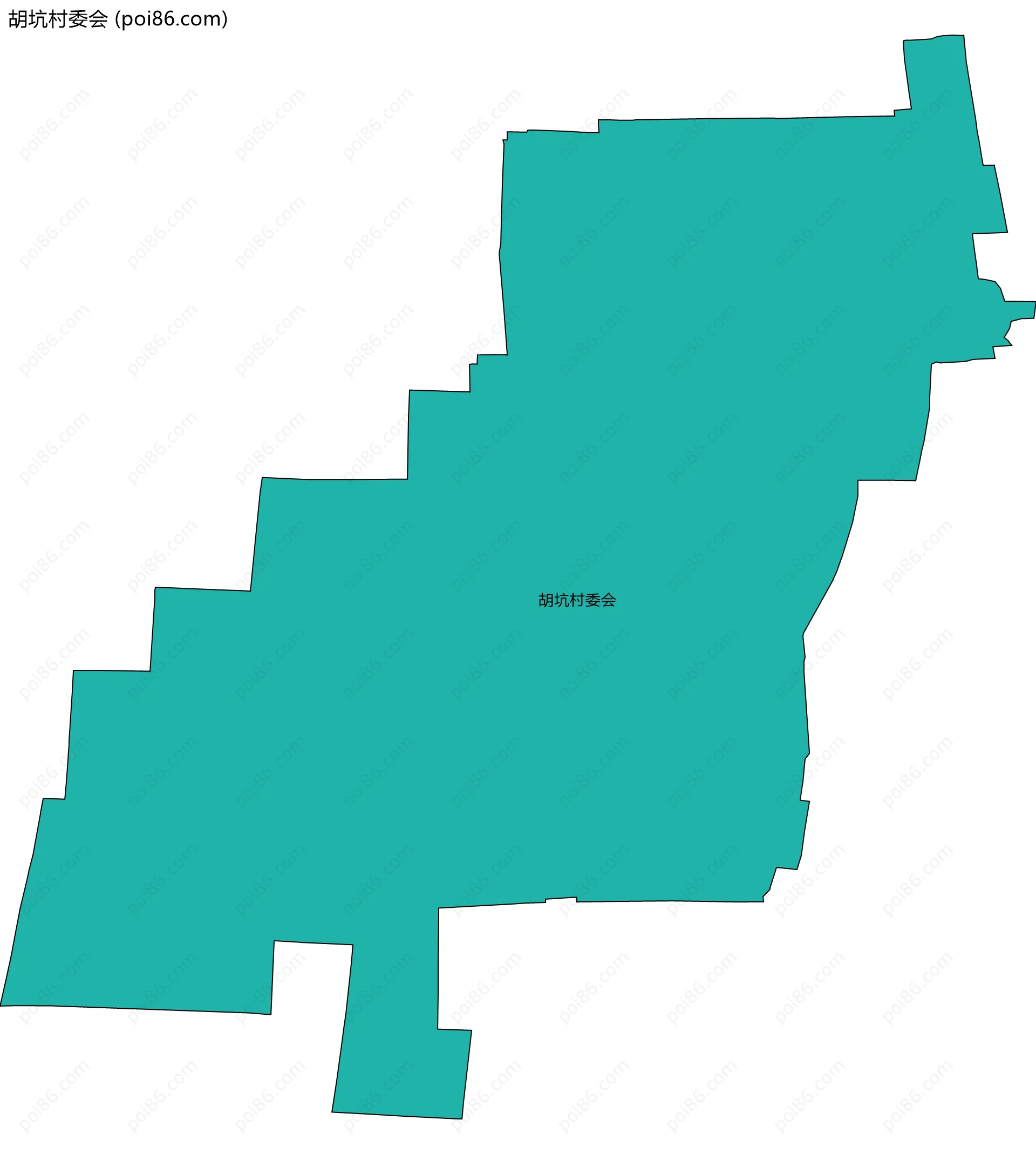 胡坑村委会边界地图