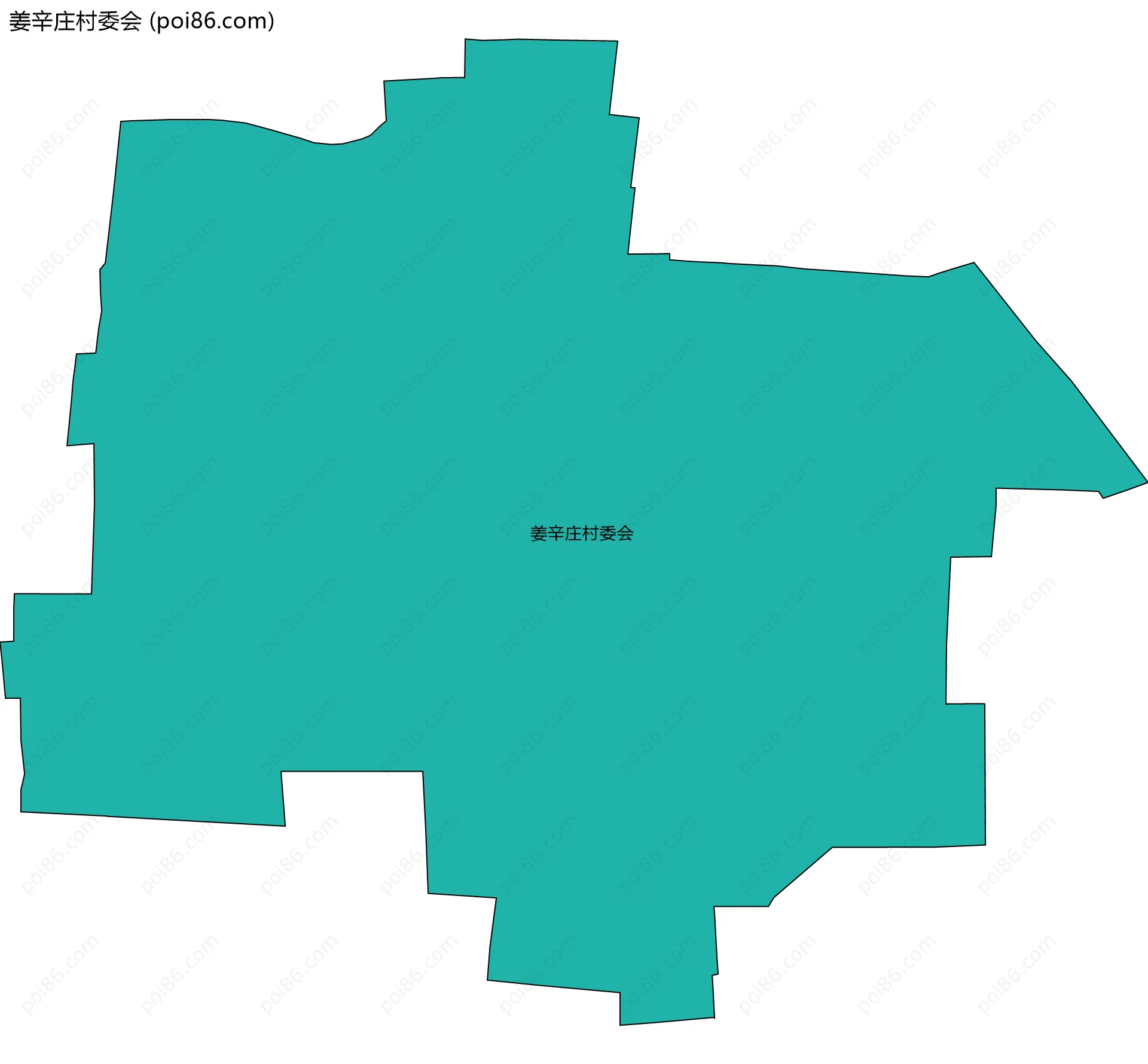 姜辛庄村委会边界地图
