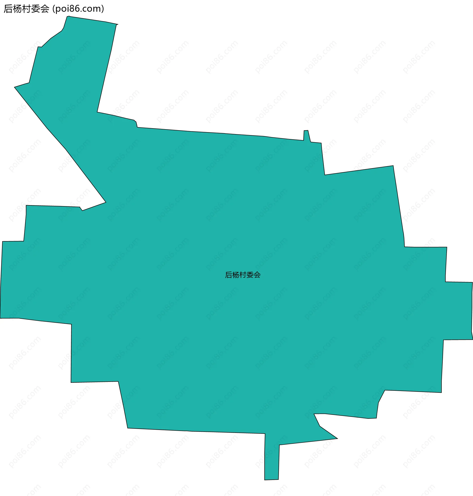 后杨村委会边界地图