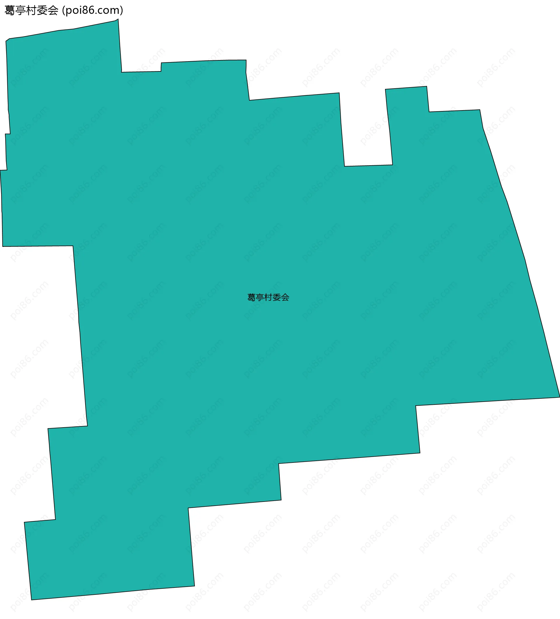 葛亭村委会边界地图