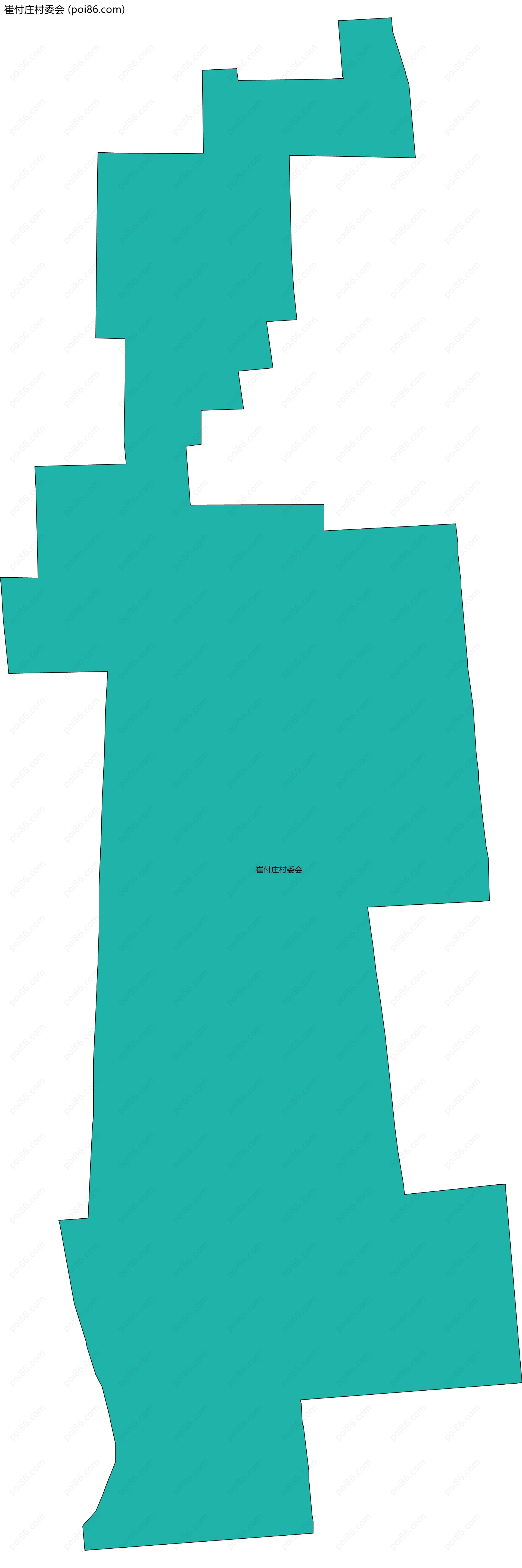 崔付庄村委会边界地图