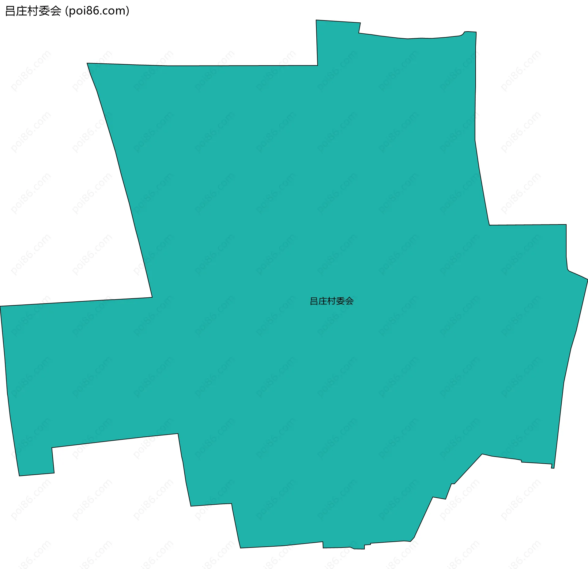 吕庄村委会边界地图