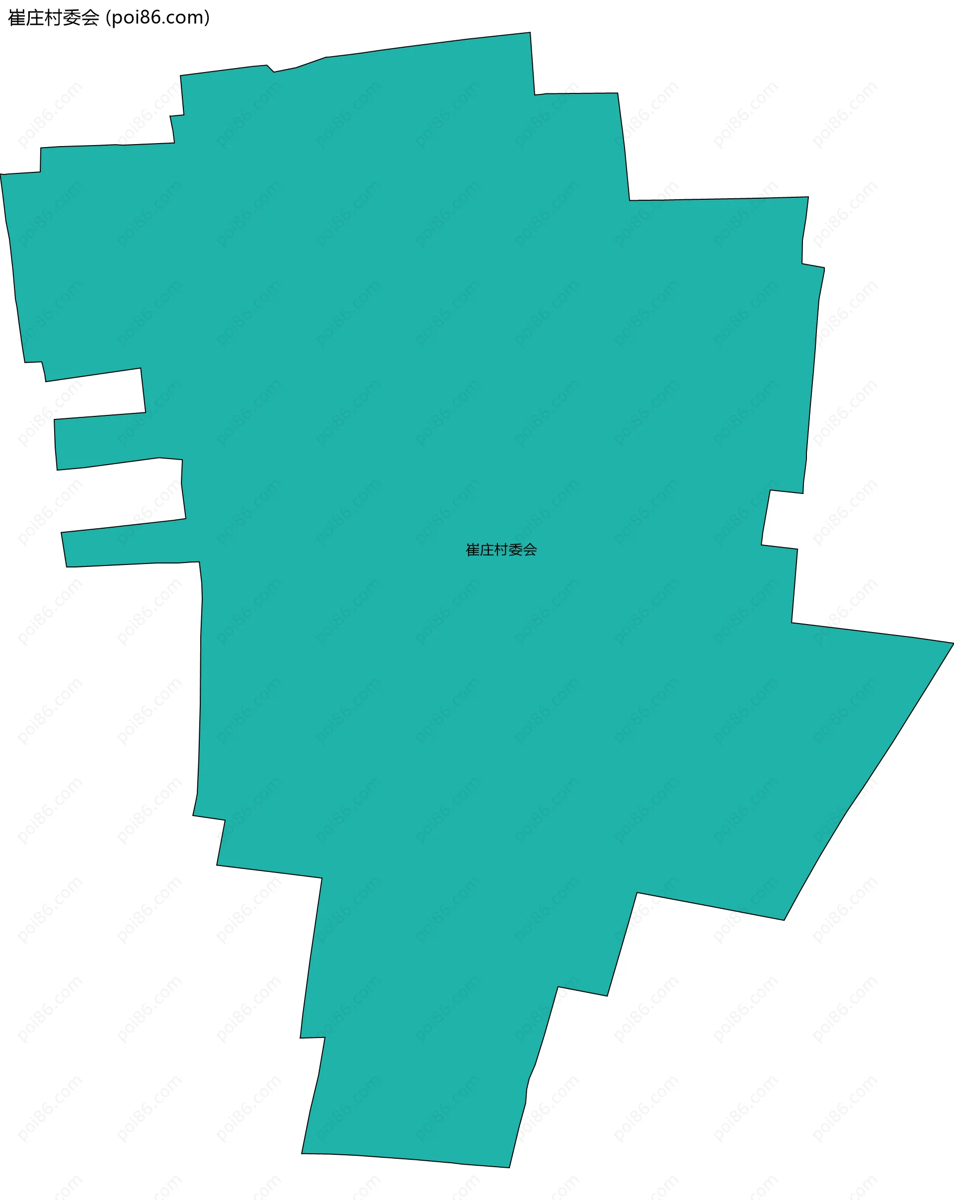 崔庄村委会边界地图