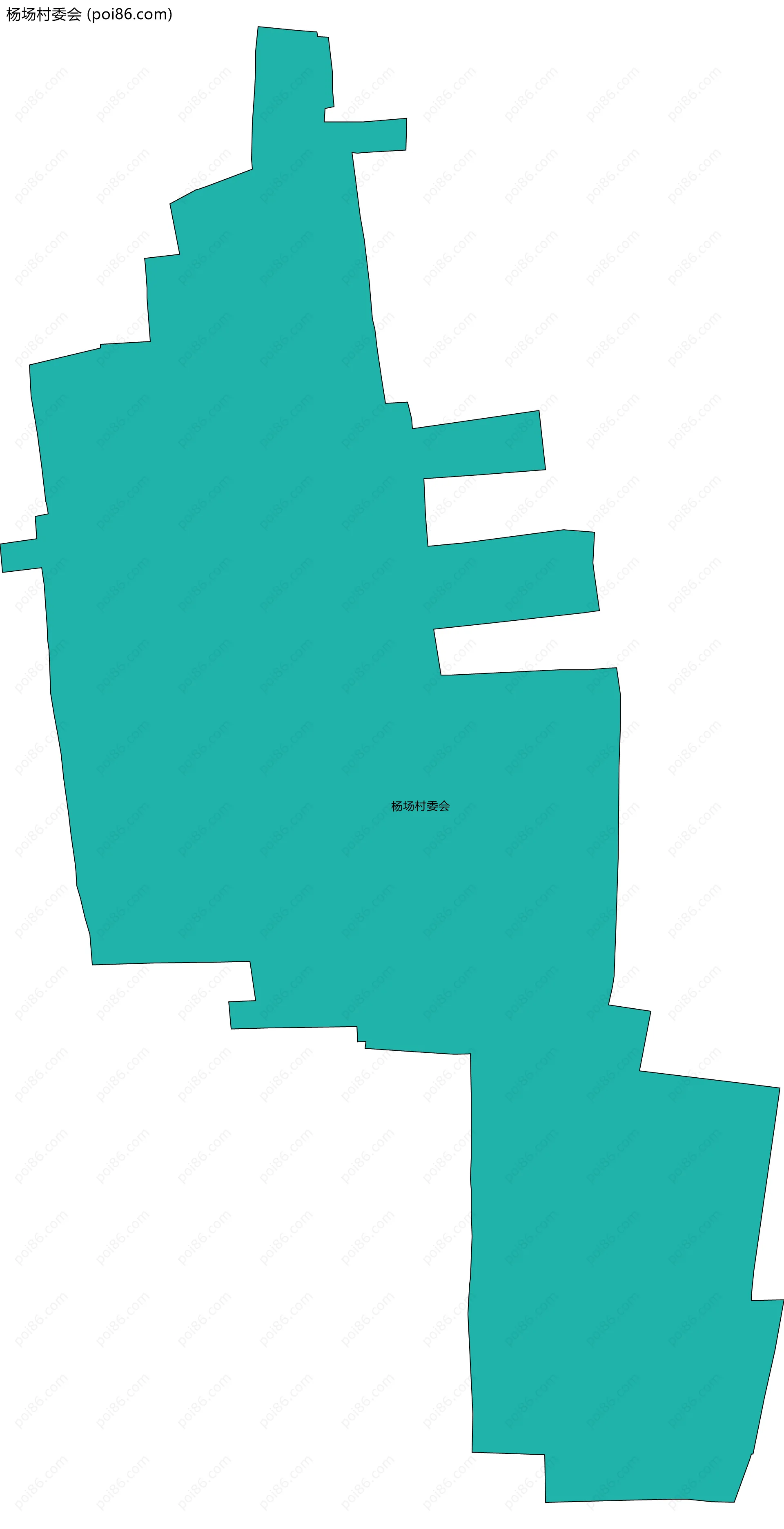 杨场村委会边界地图