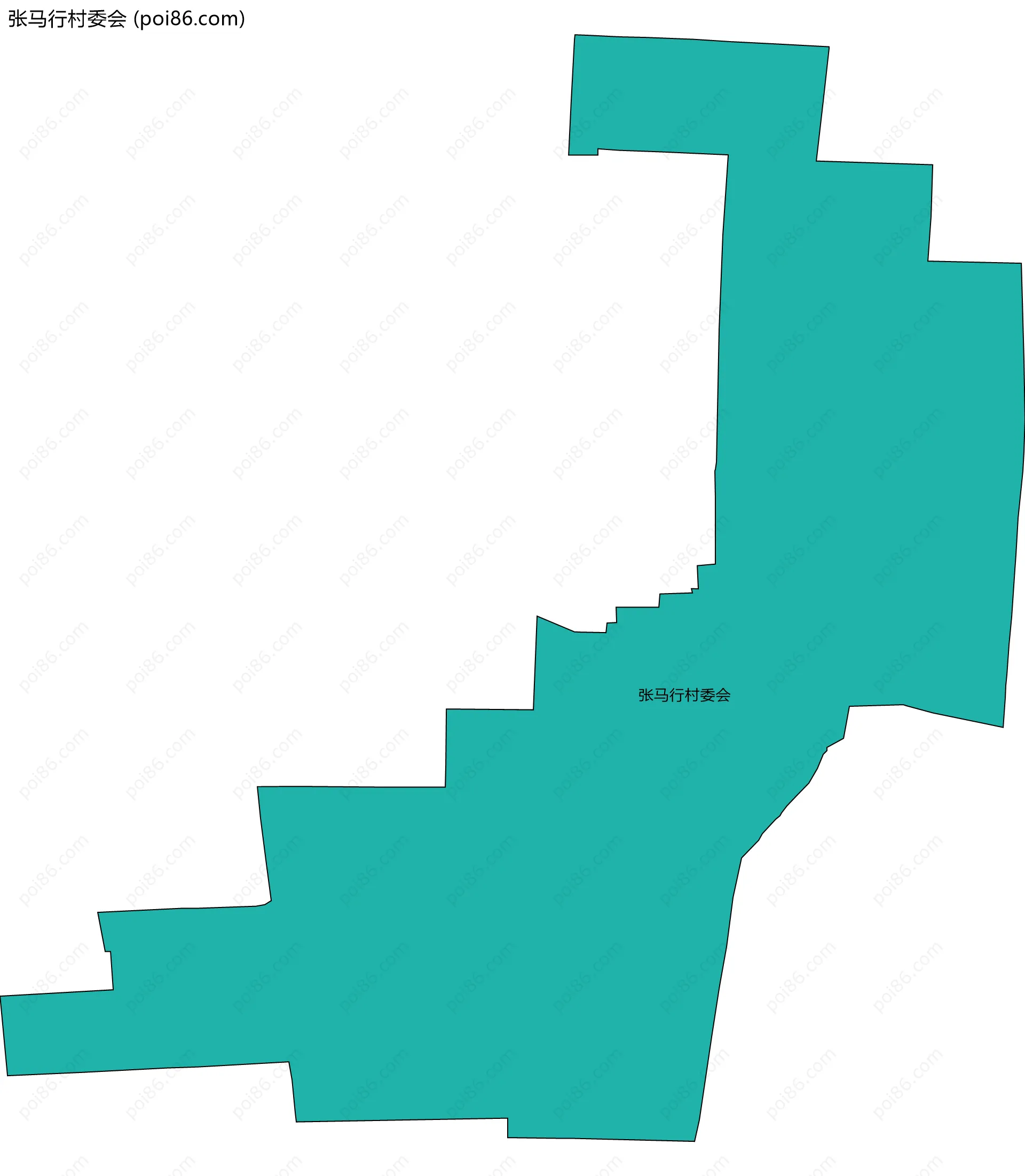 张马行村委会边界地图
