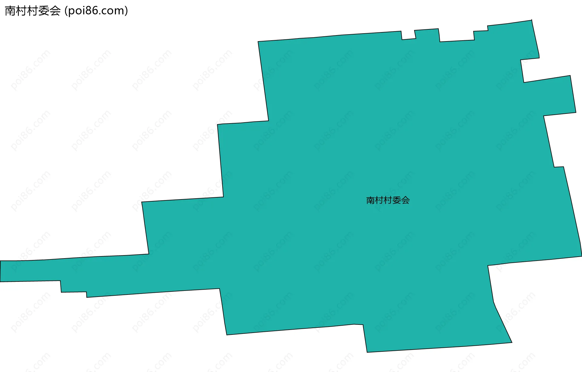 南村村委会边界地图