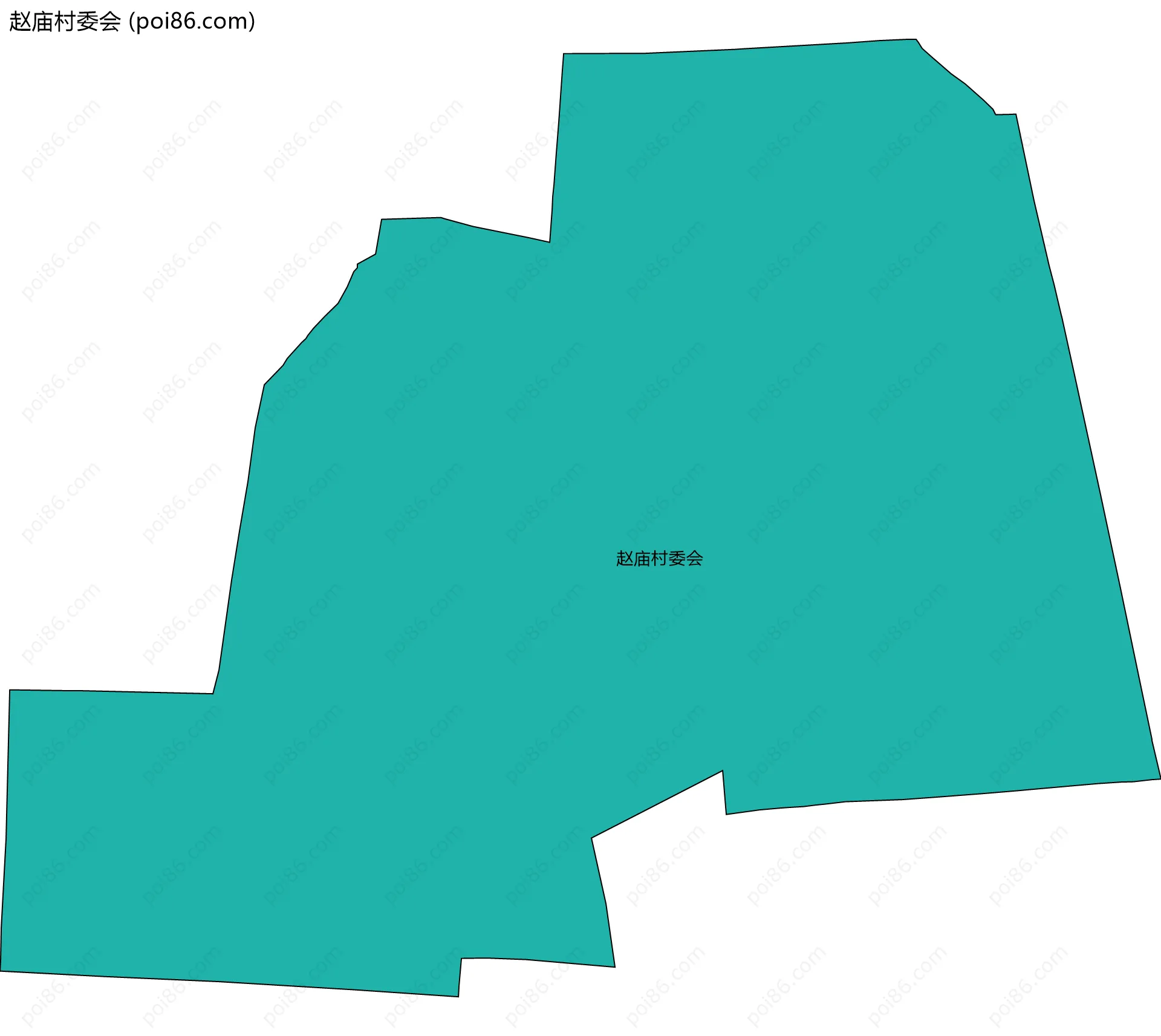 赵庙村委会边界地图