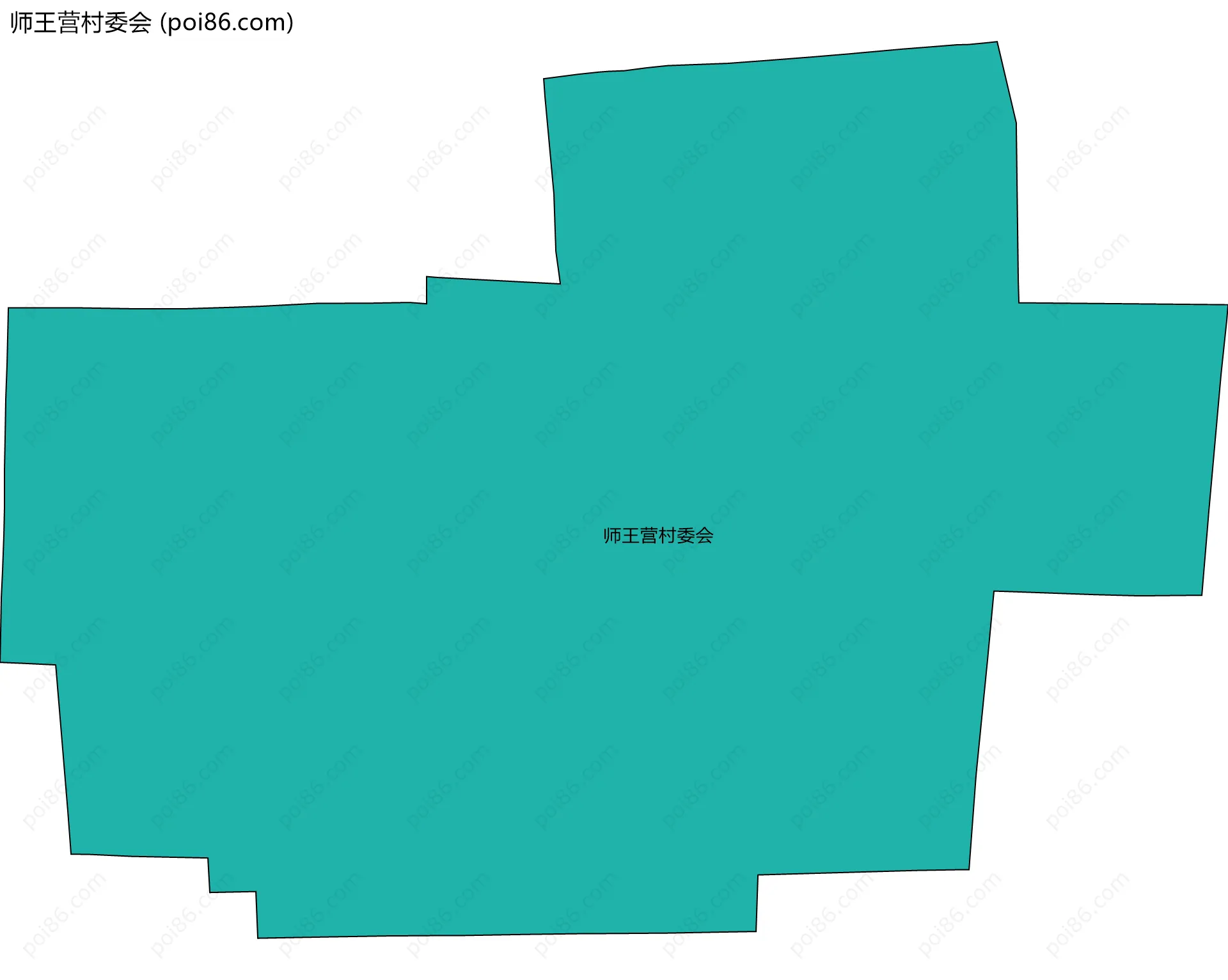 师王营村委会边界地图