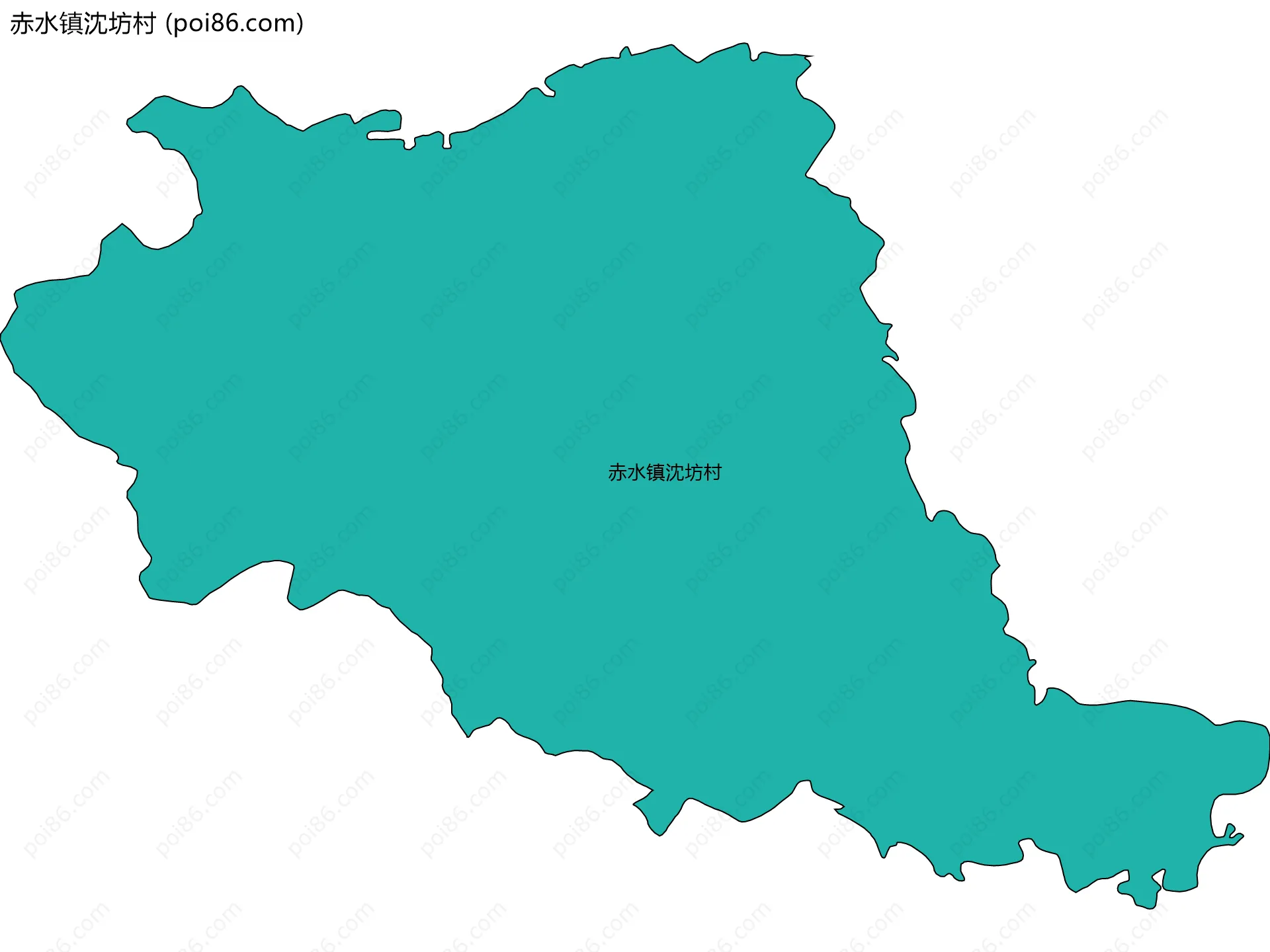赤水镇沈坊村边界地图