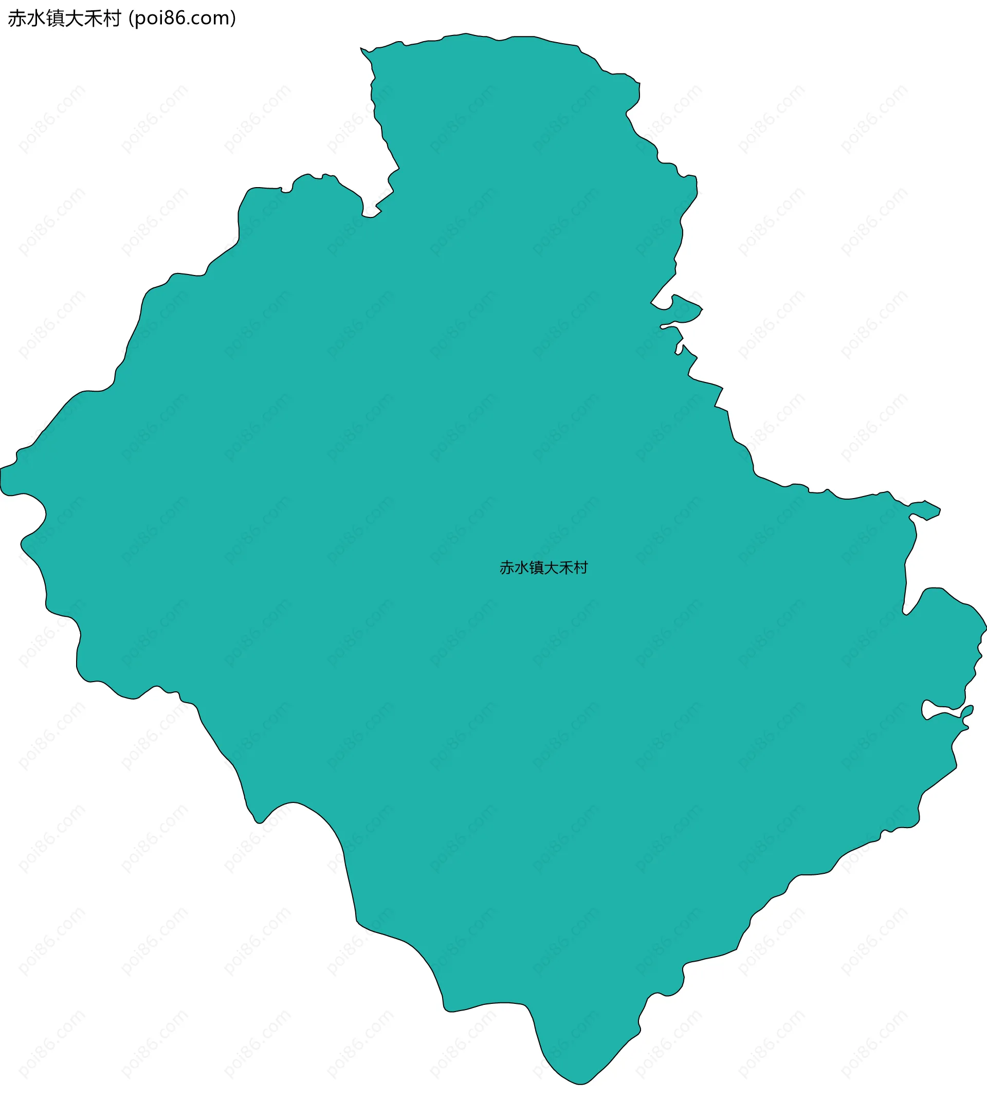 赤水镇大禾村边界地图