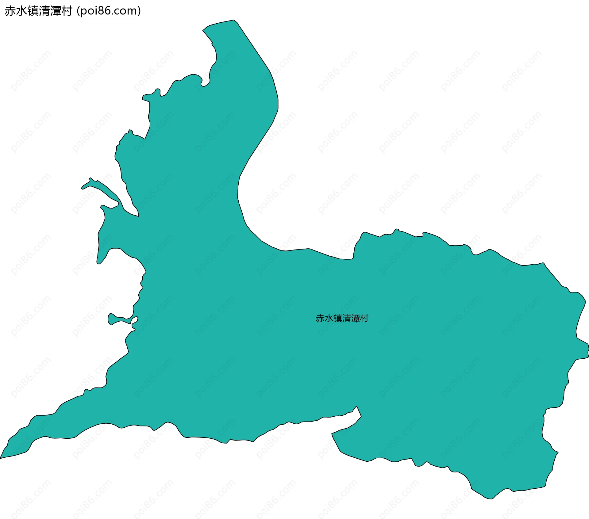 赤水镇清潭村边界地图
