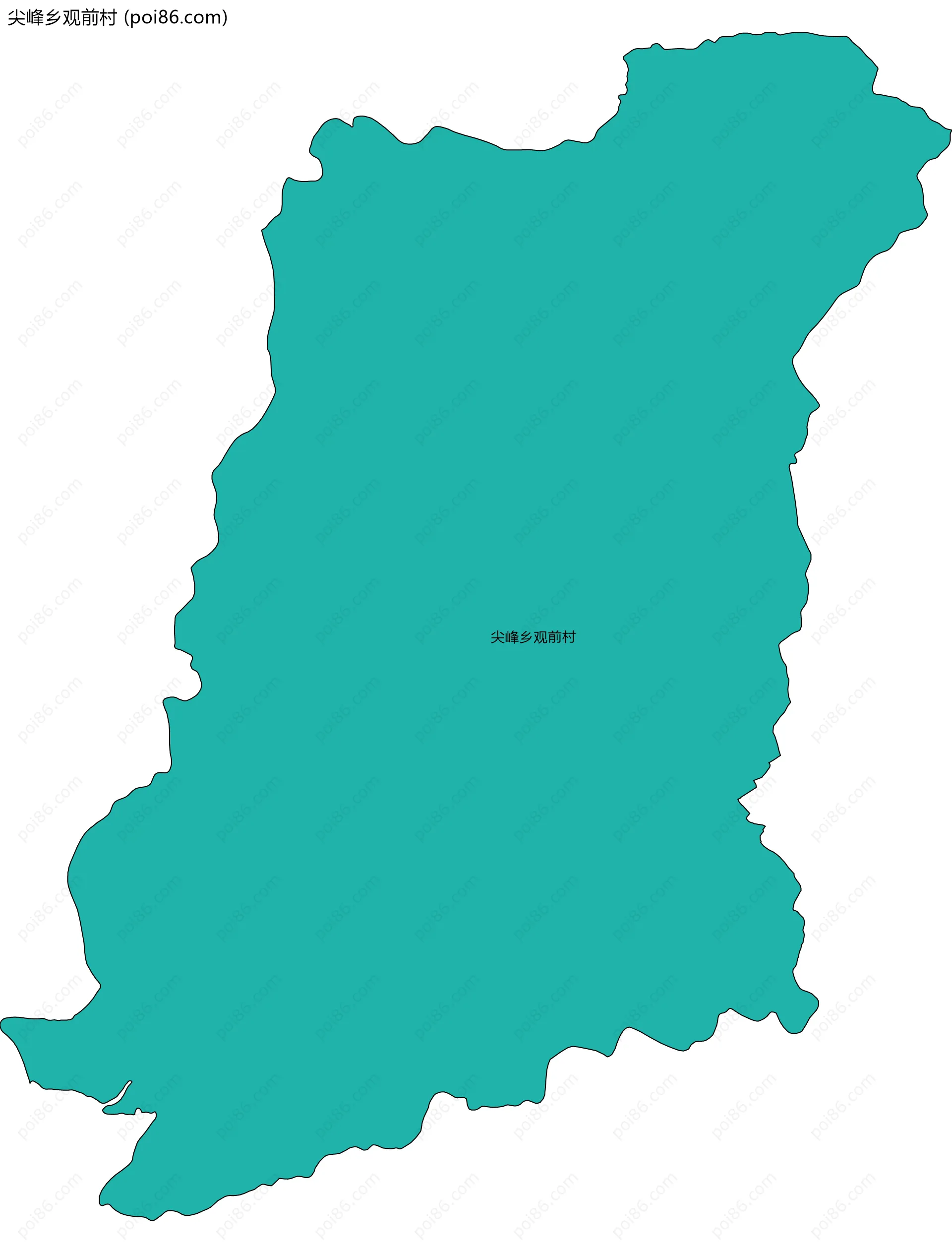 尖峰乡观前村边界地图