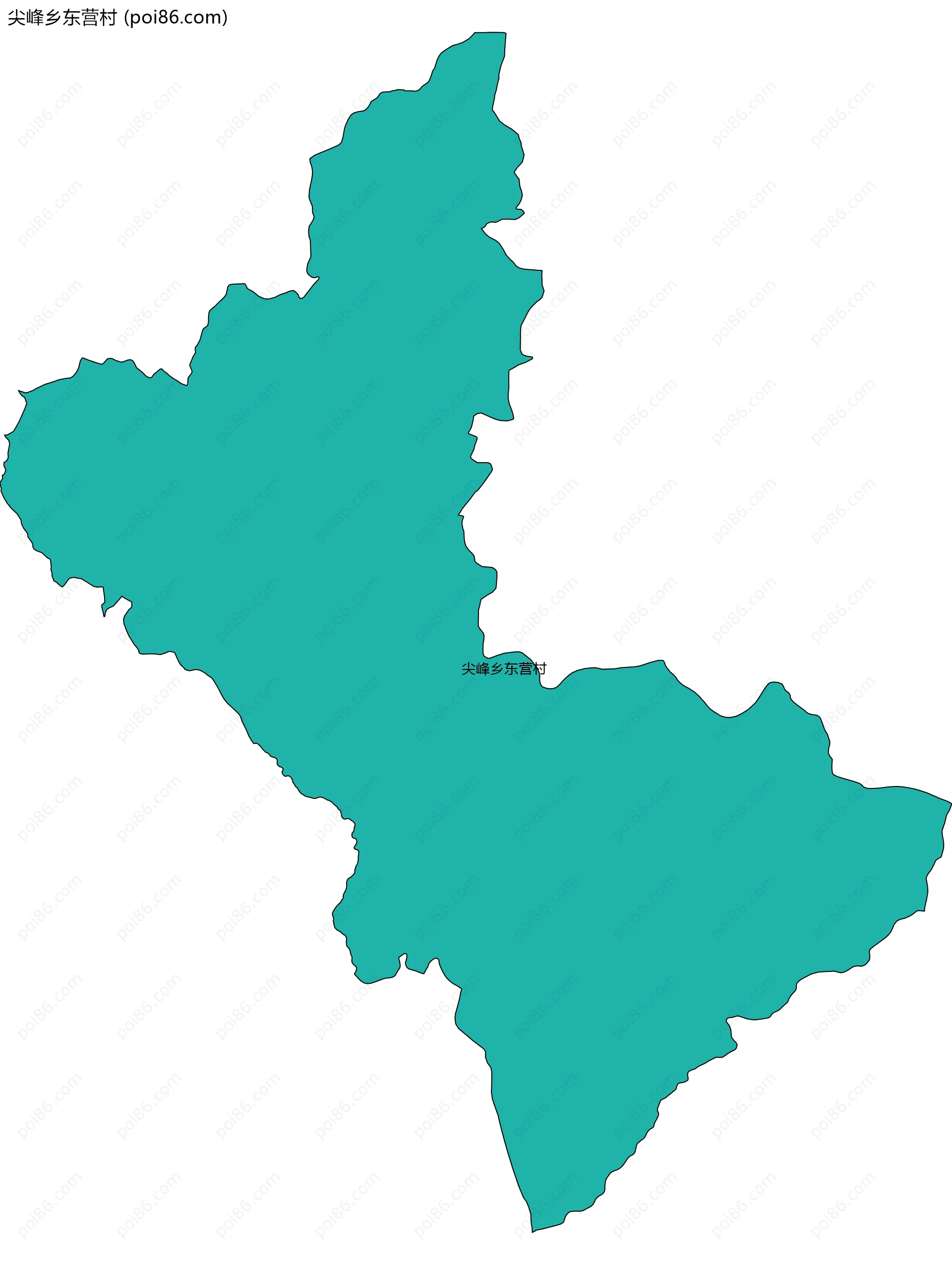 尖峰乡东营村边界地图