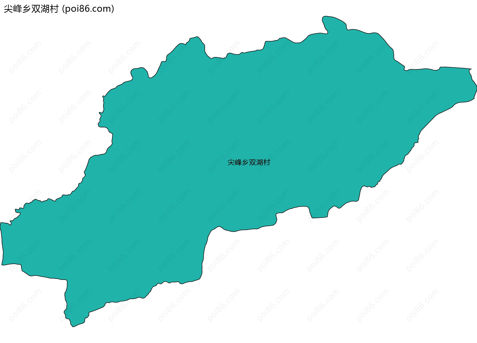 尖峰乡双湖村边界地图