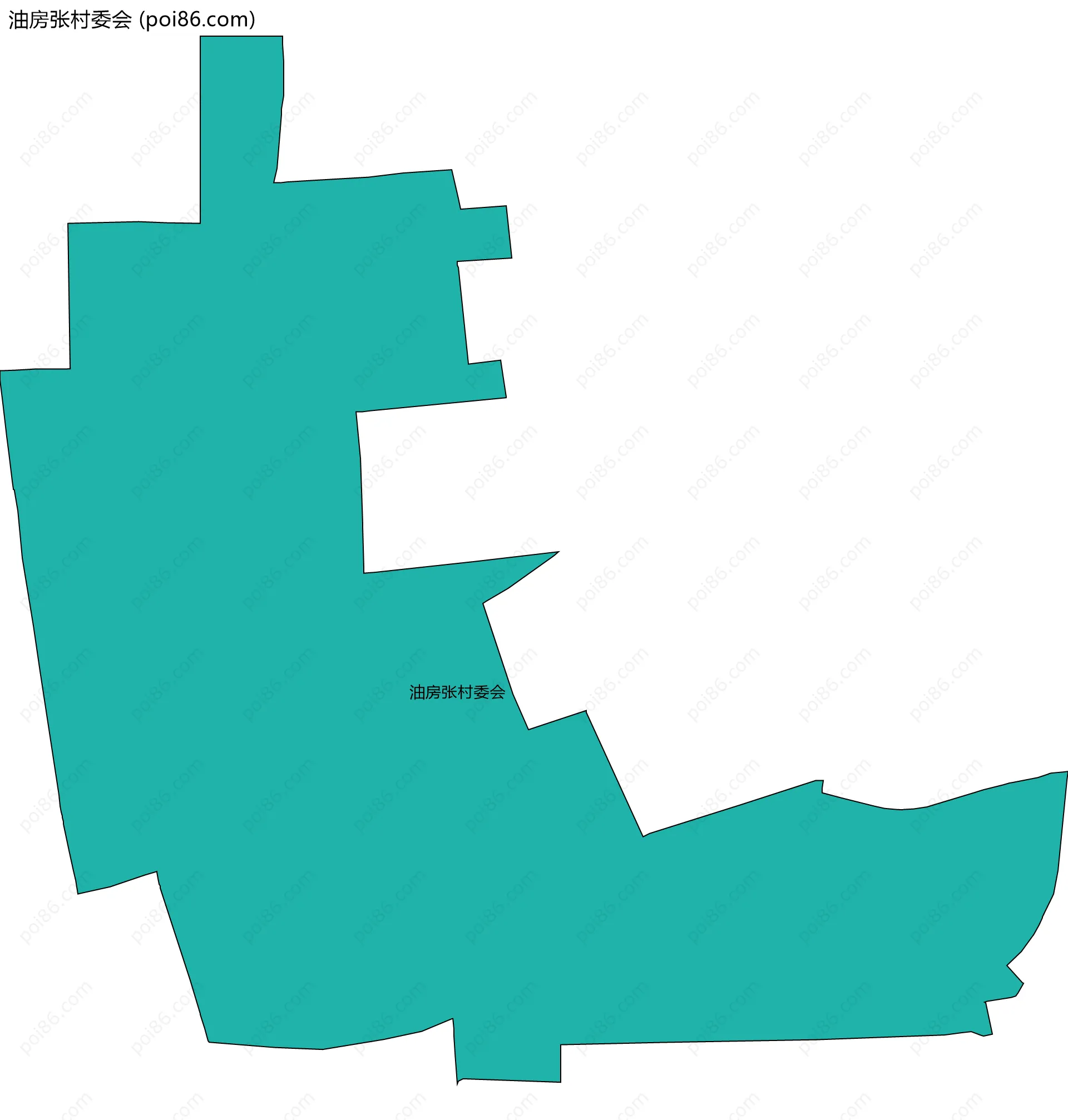 油房张村委会边界地图
