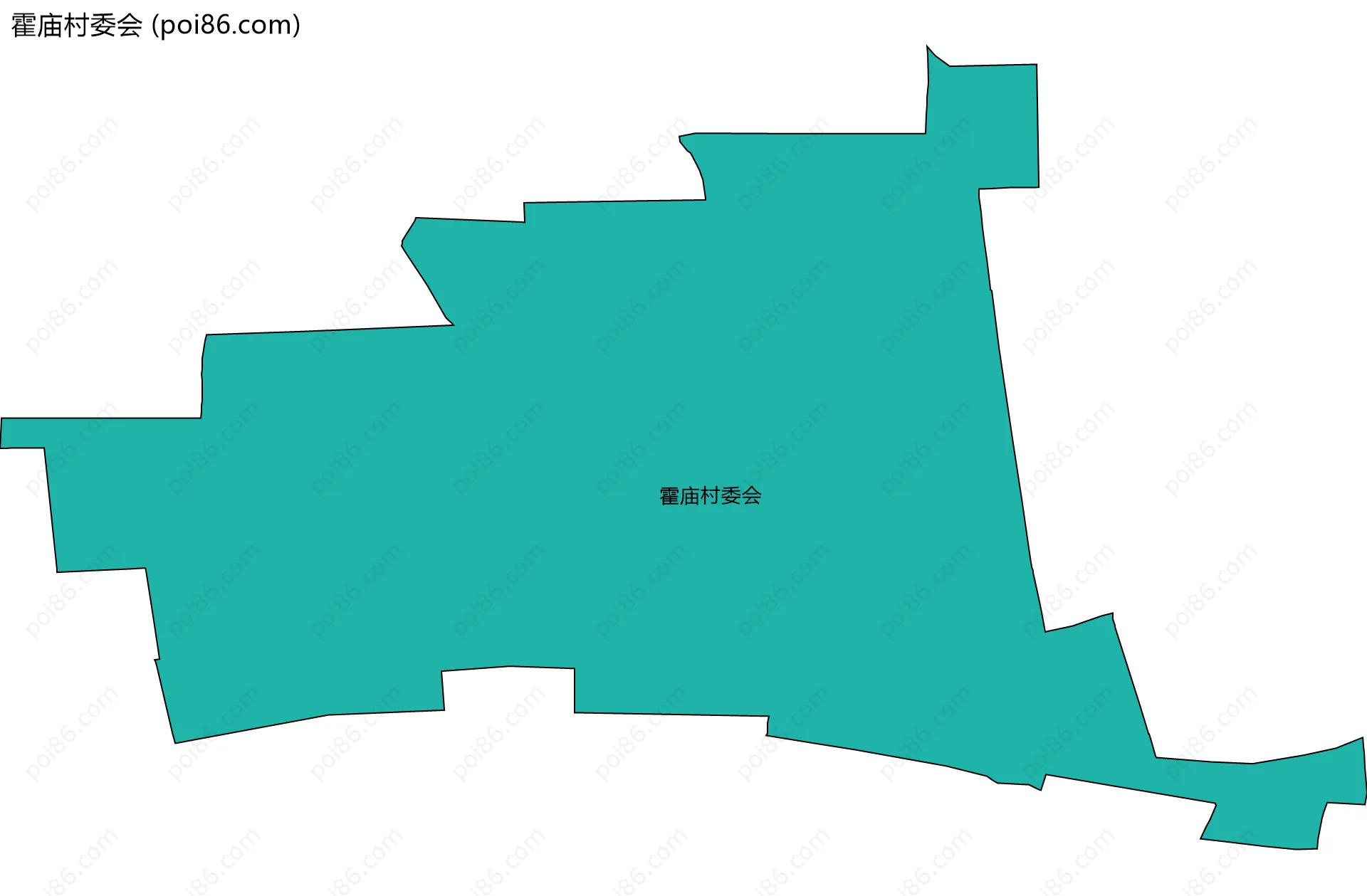 霍庙村委会边界地图