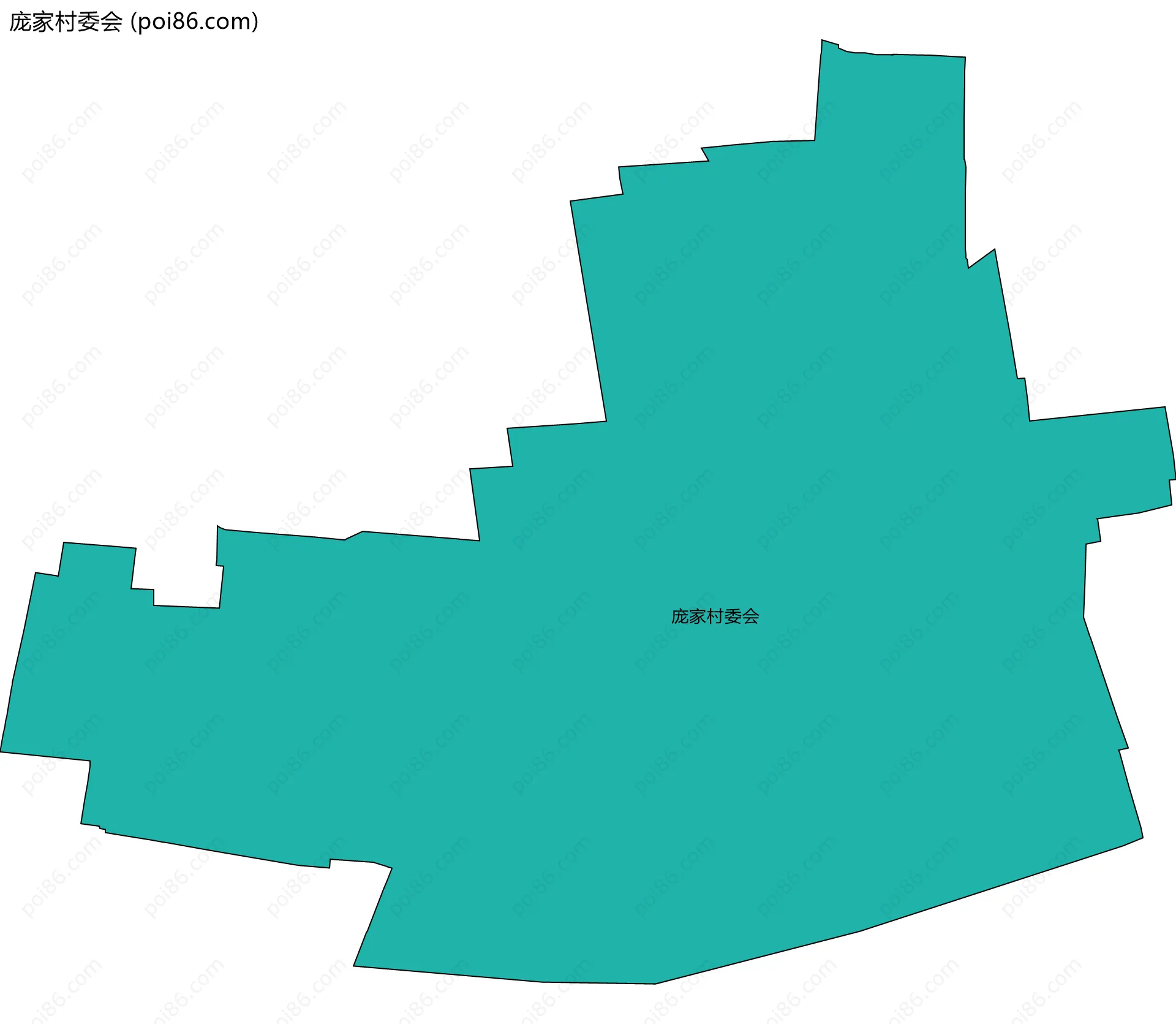庞家村委会边界地图