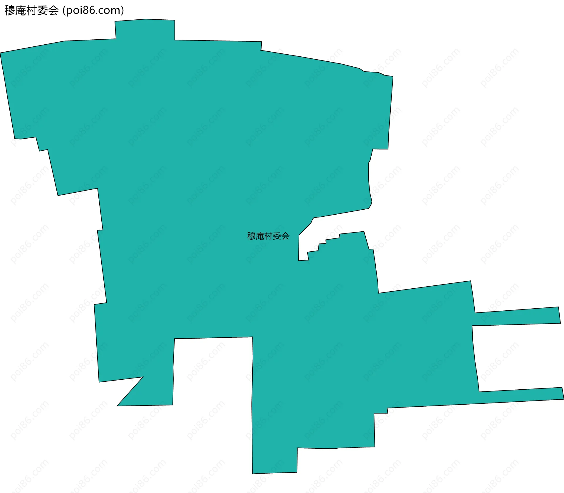 穆庵村委会边界地图