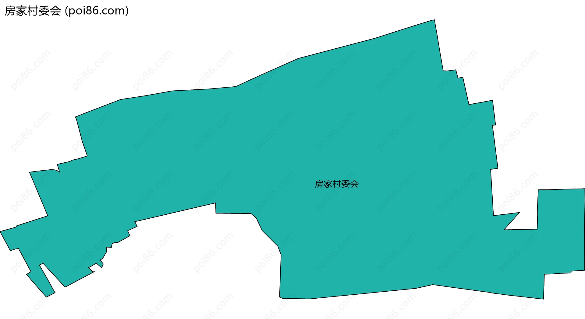 房家村委会边界地图