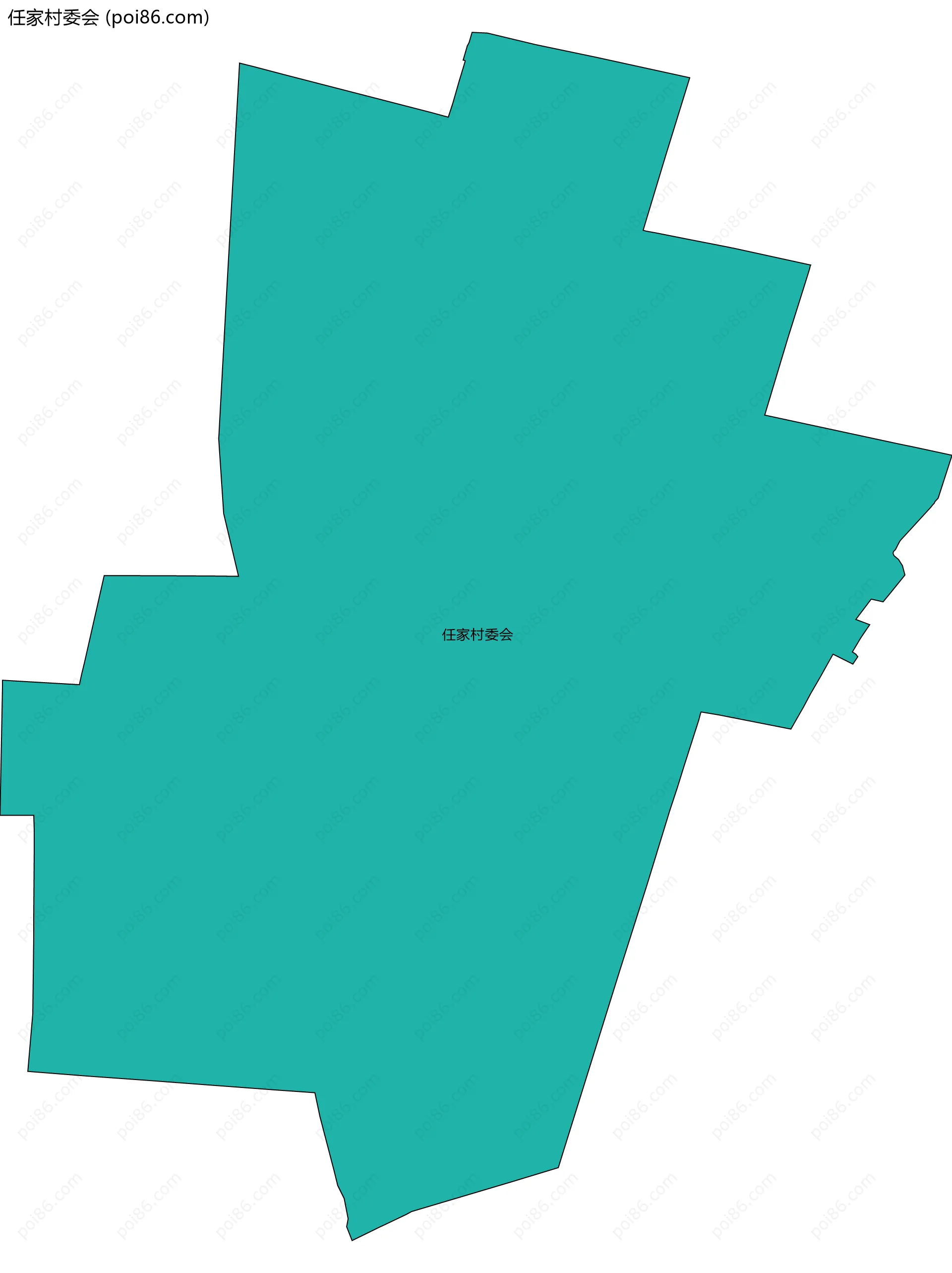 任家村委会边界地图