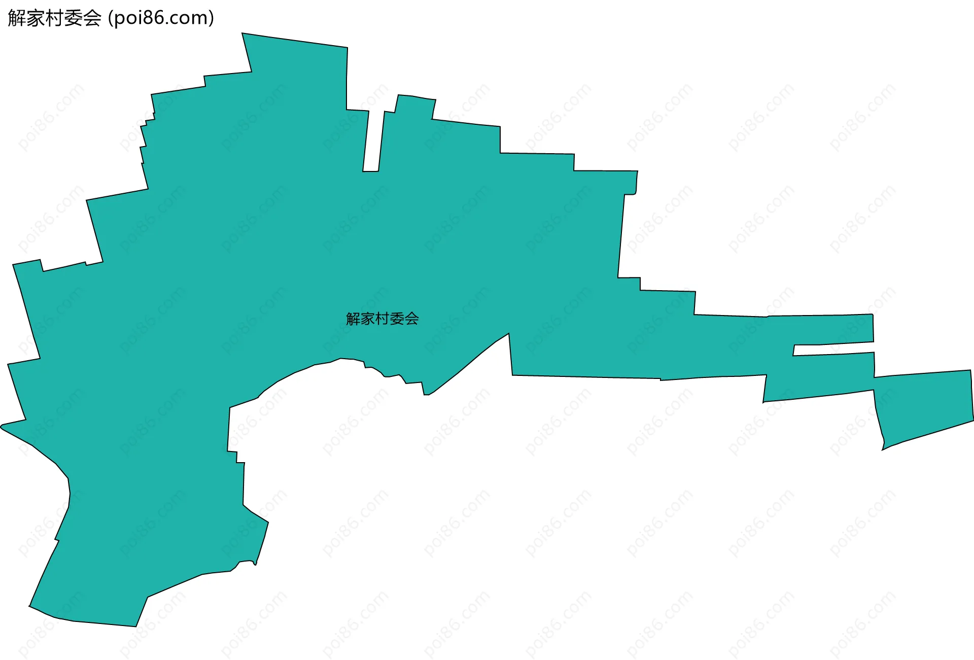 解家村委会边界地图
