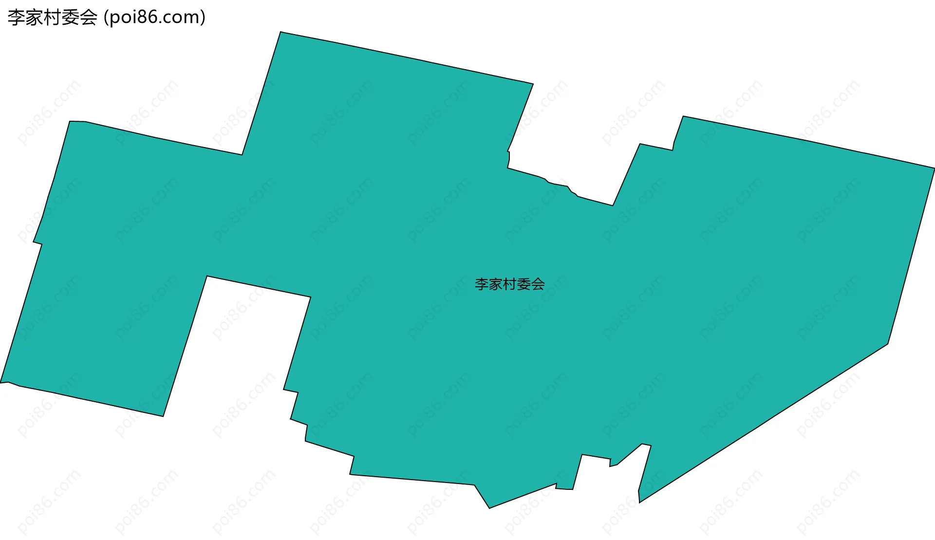 李家村委会边界地图