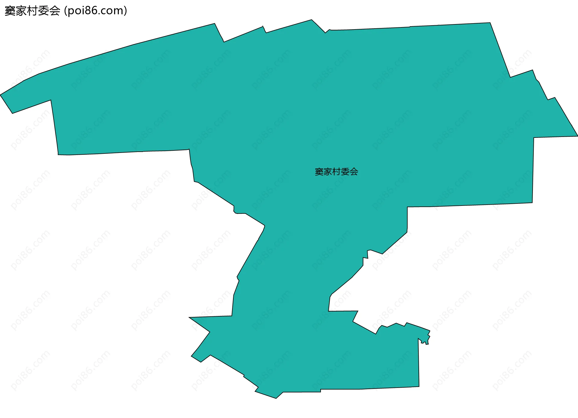 窦家村委会边界地图