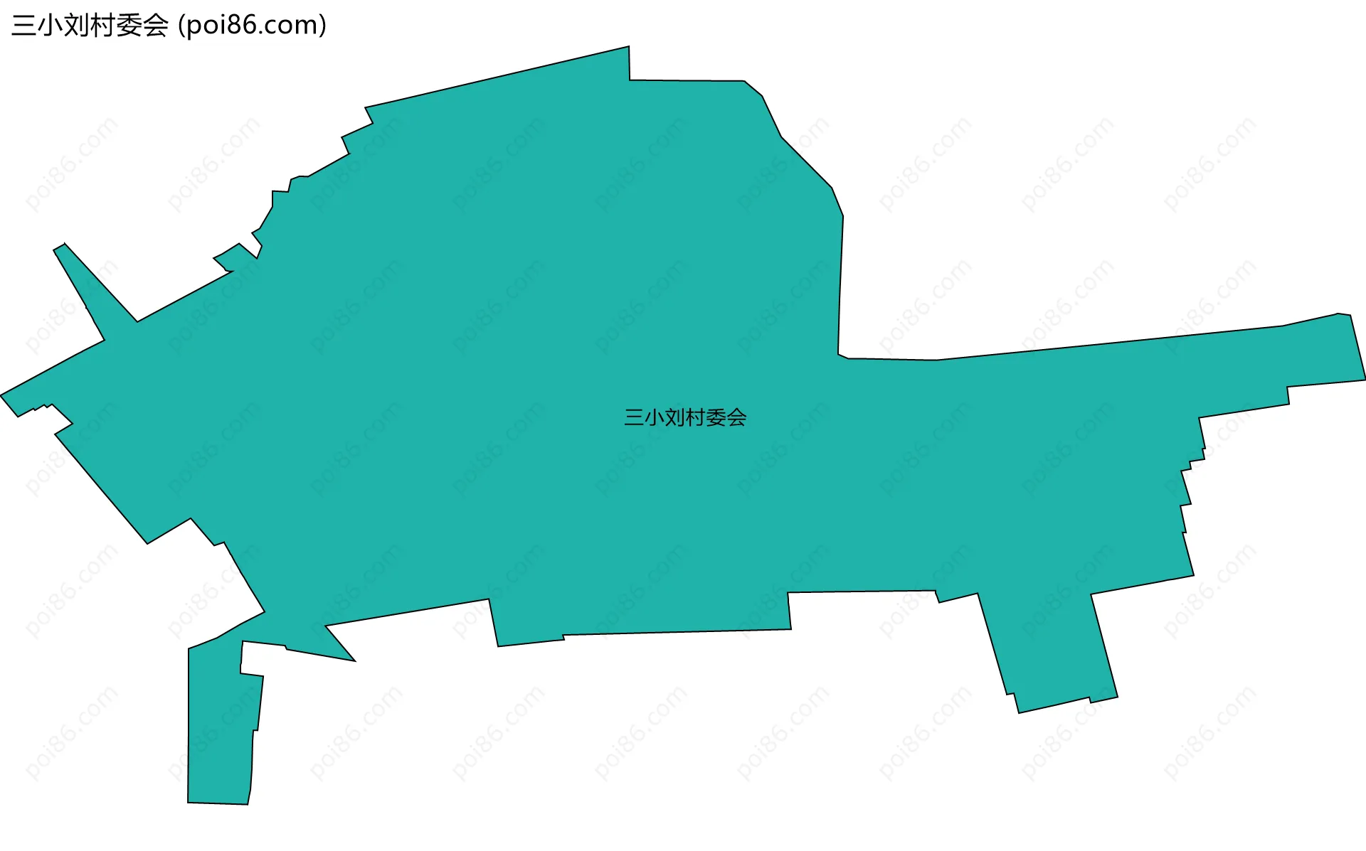 三小刘村委会边界地图
