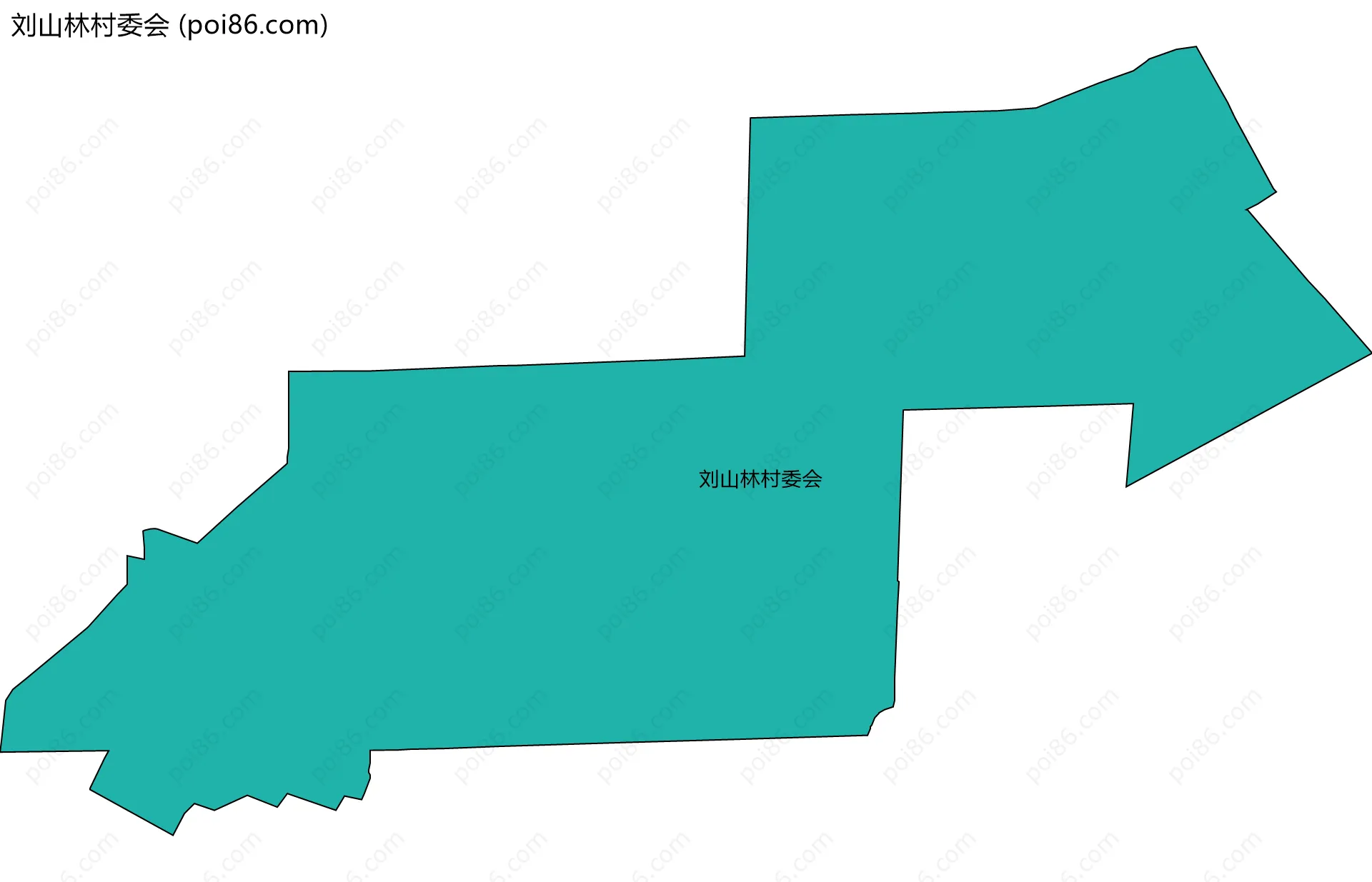 刘山林村委会边界地图