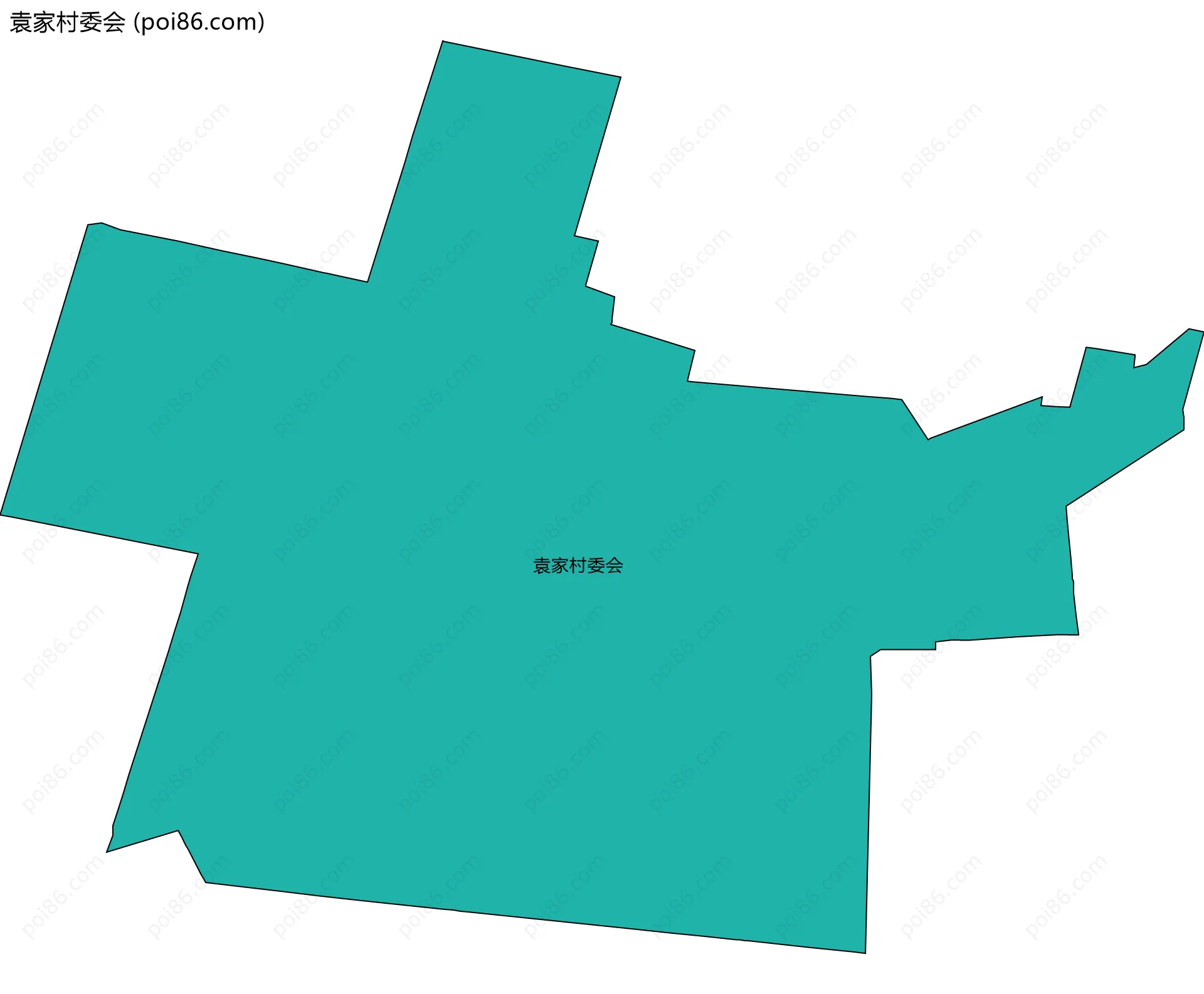 袁家村委会边界地图