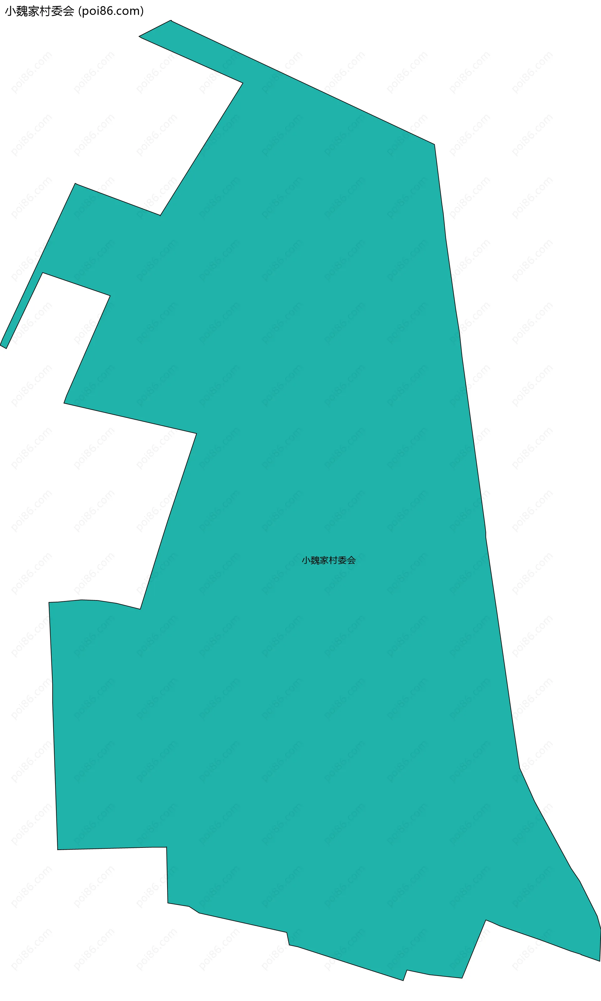 小魏家村委会边界地图