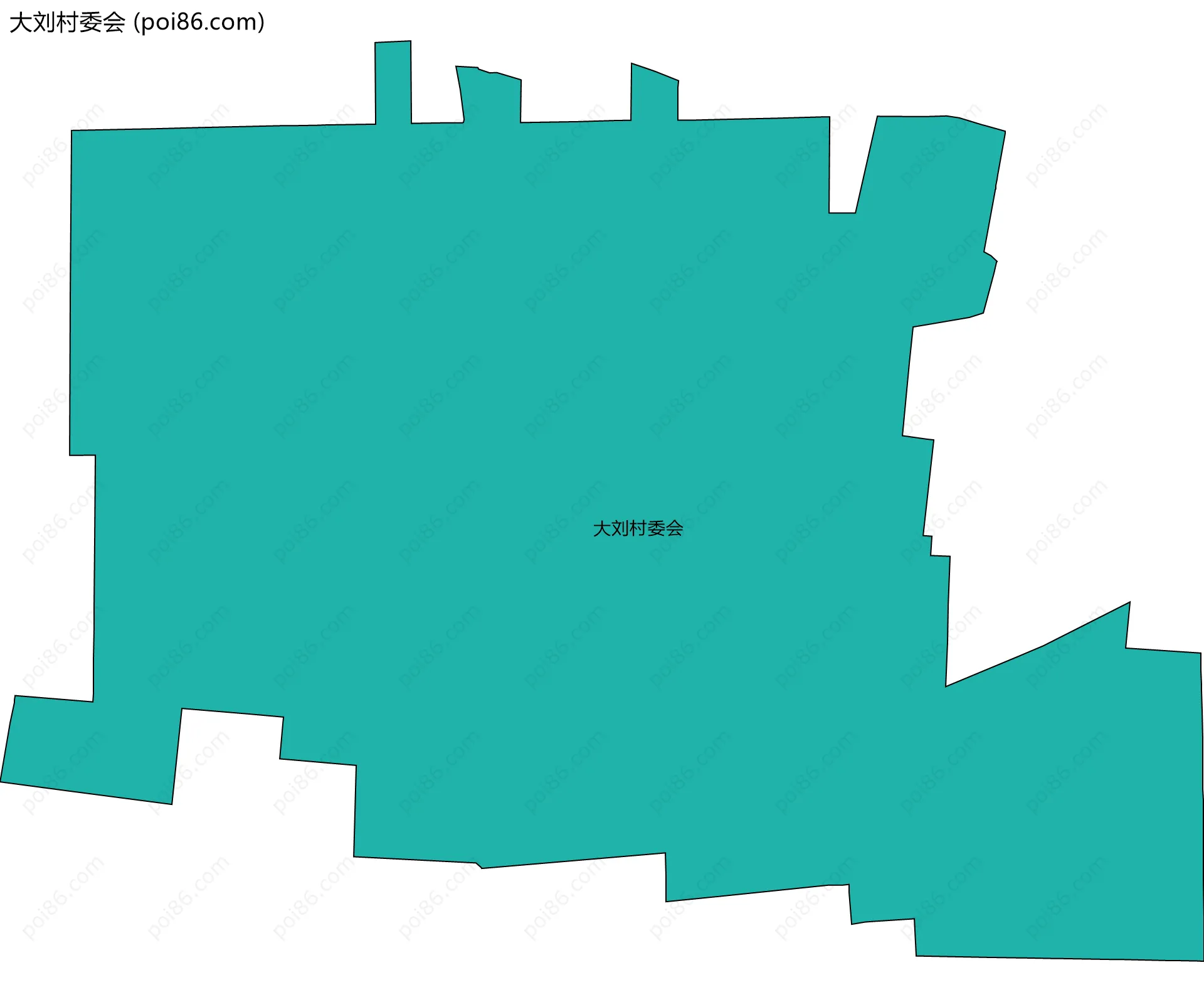 大刘村委会边界地图