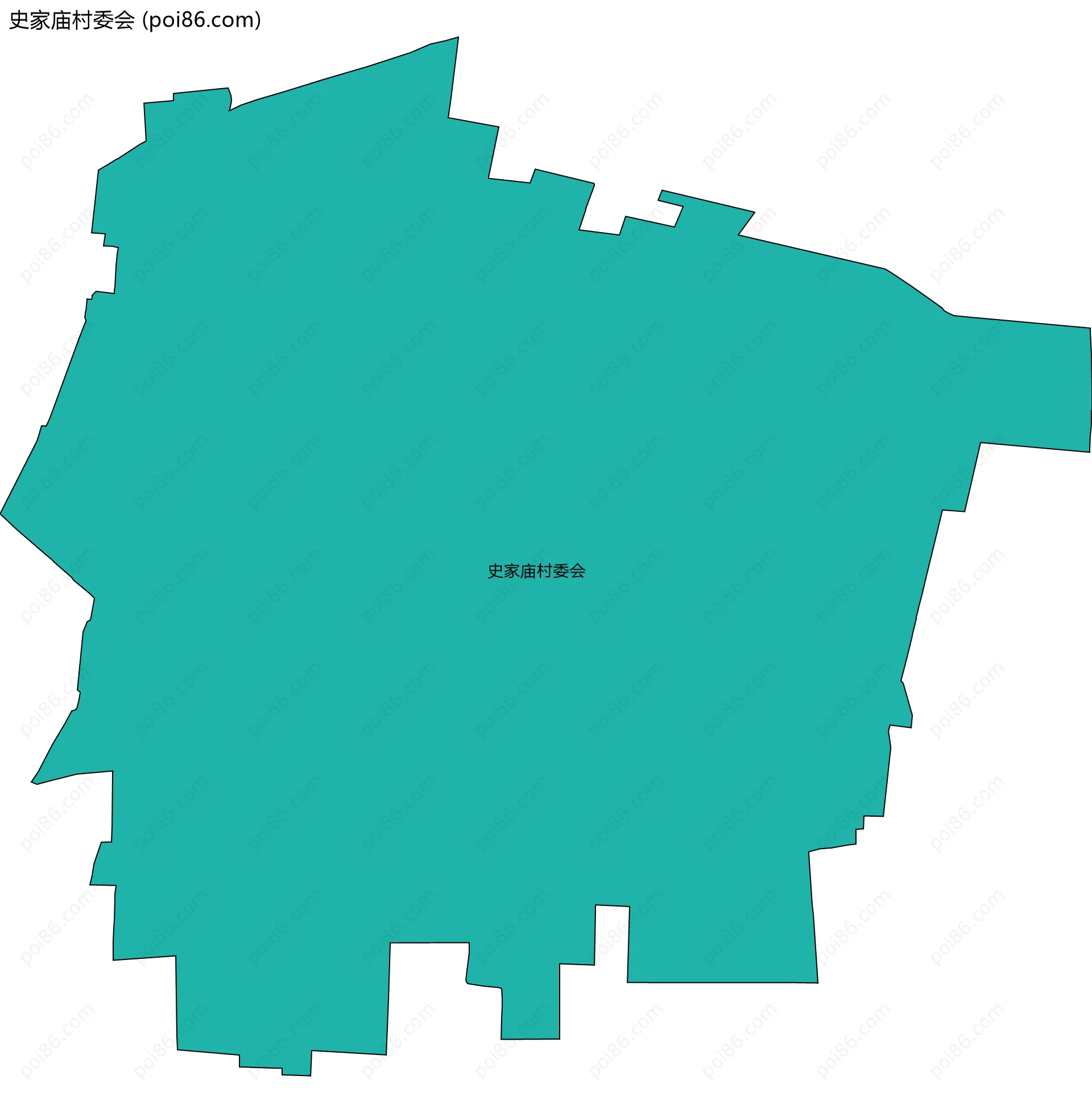 史家庙村委会边界地图