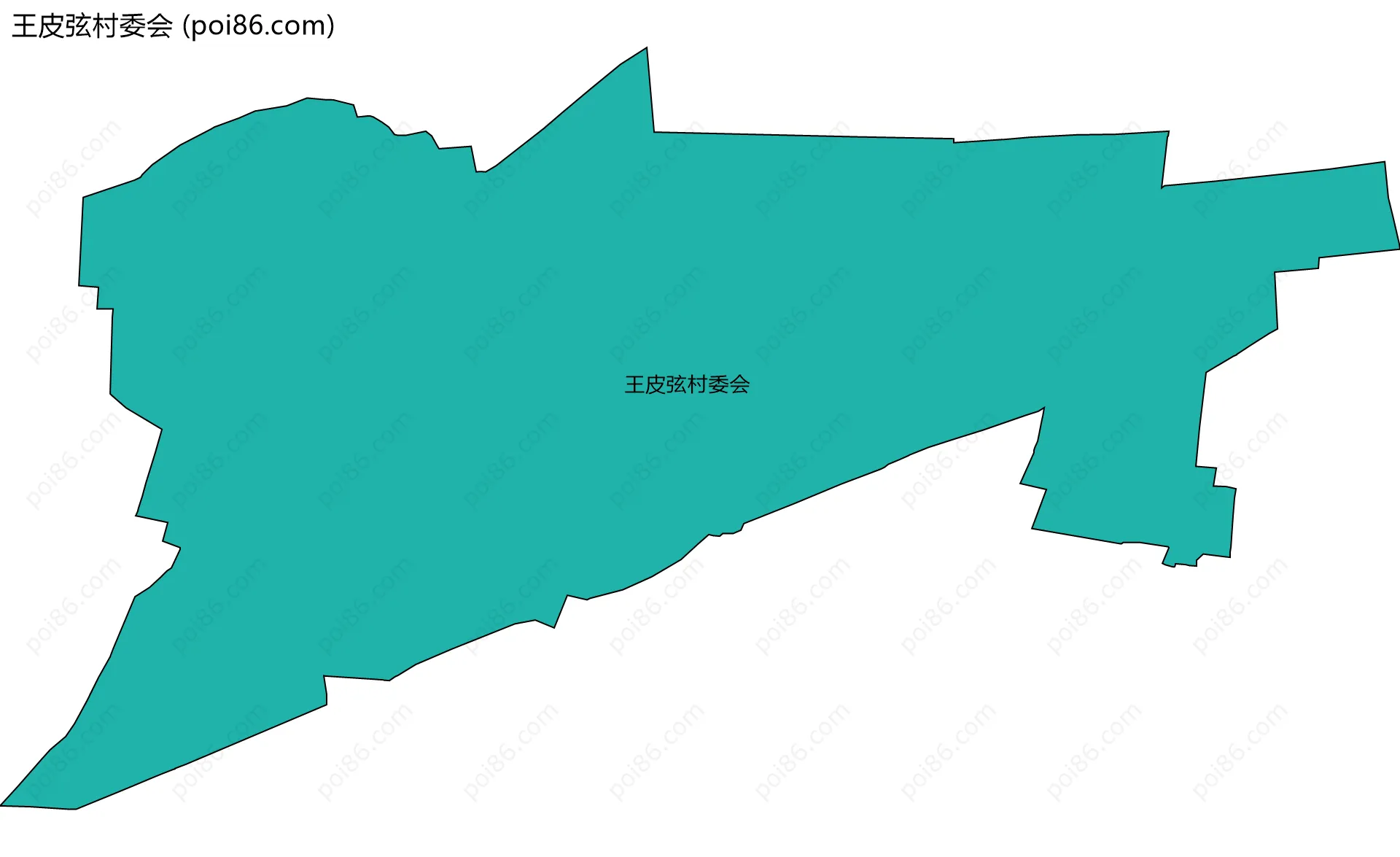 王皮弦村委会边界地图