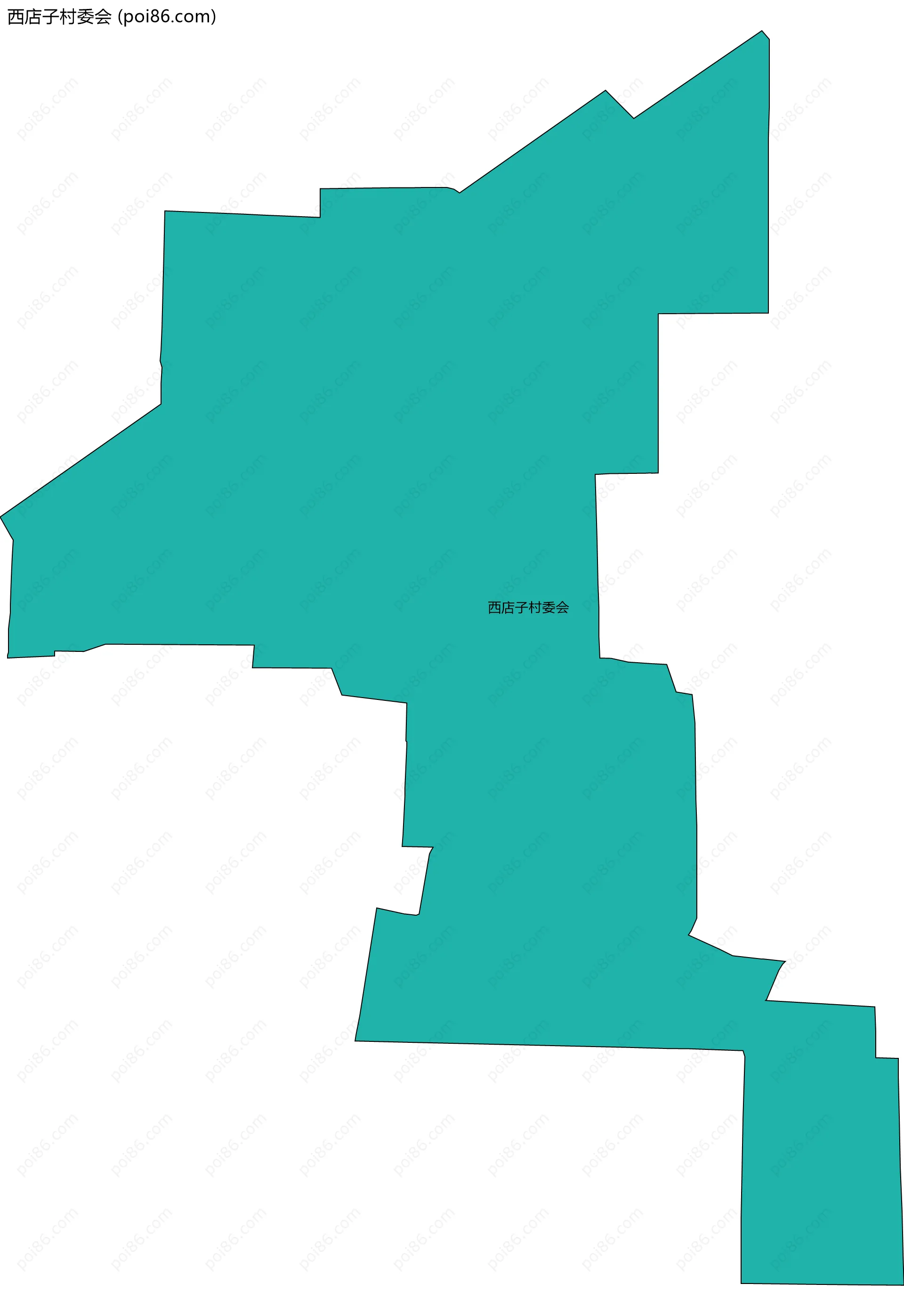 西店子村委会边界地图