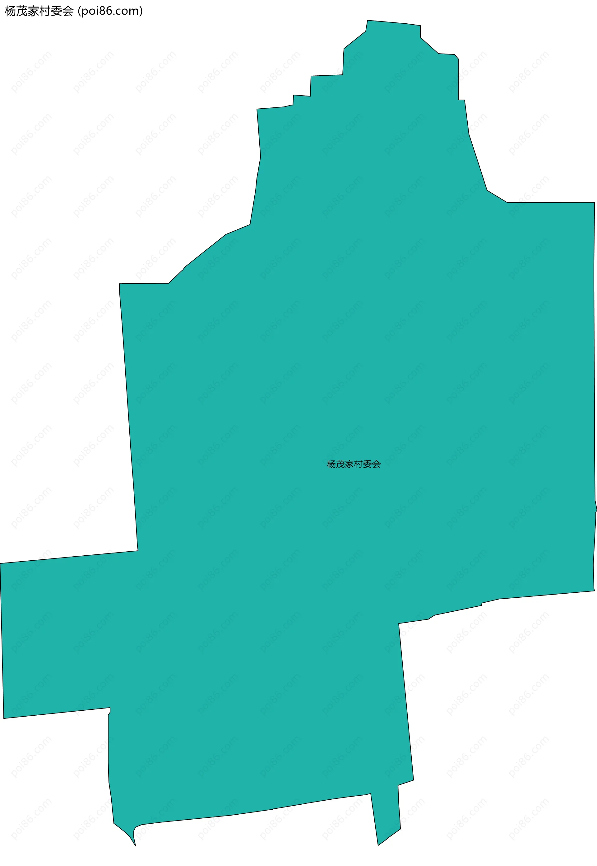 杨茂家村委会边界地图