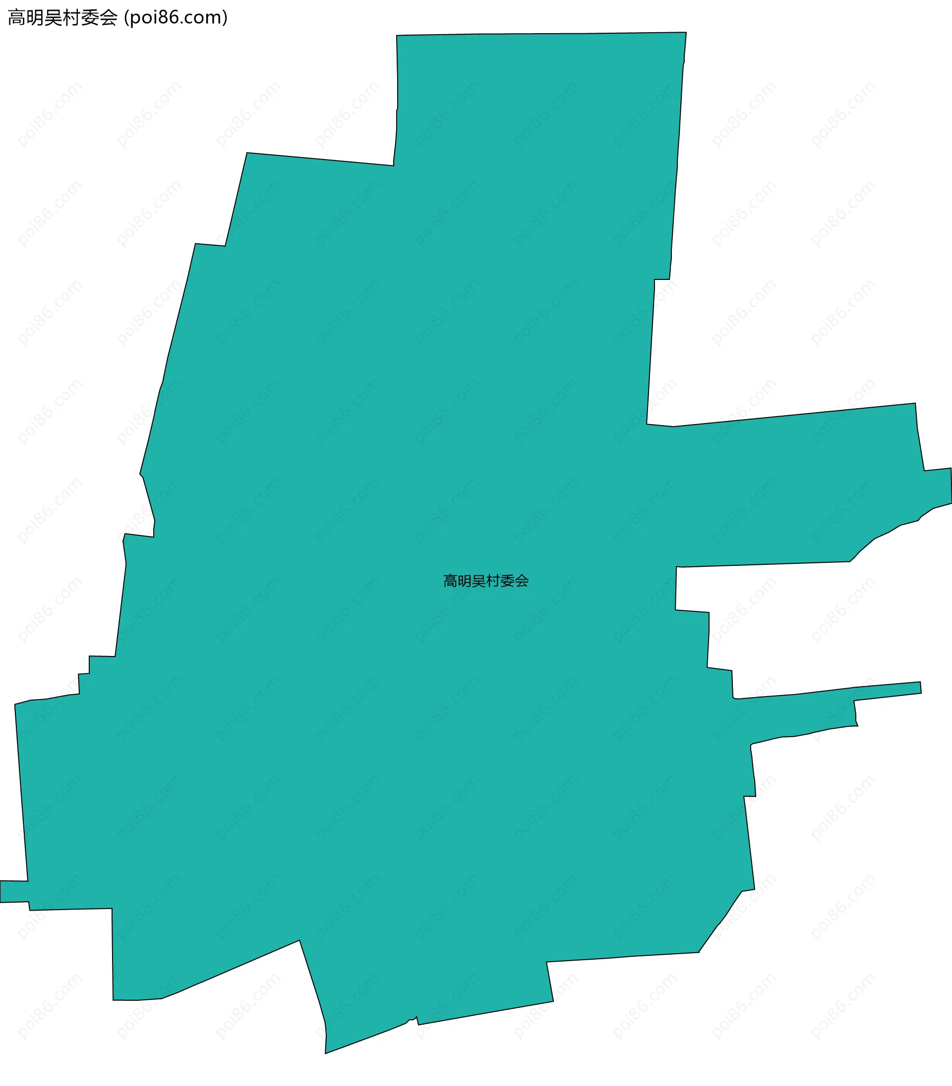 高明吴村委会边界地图