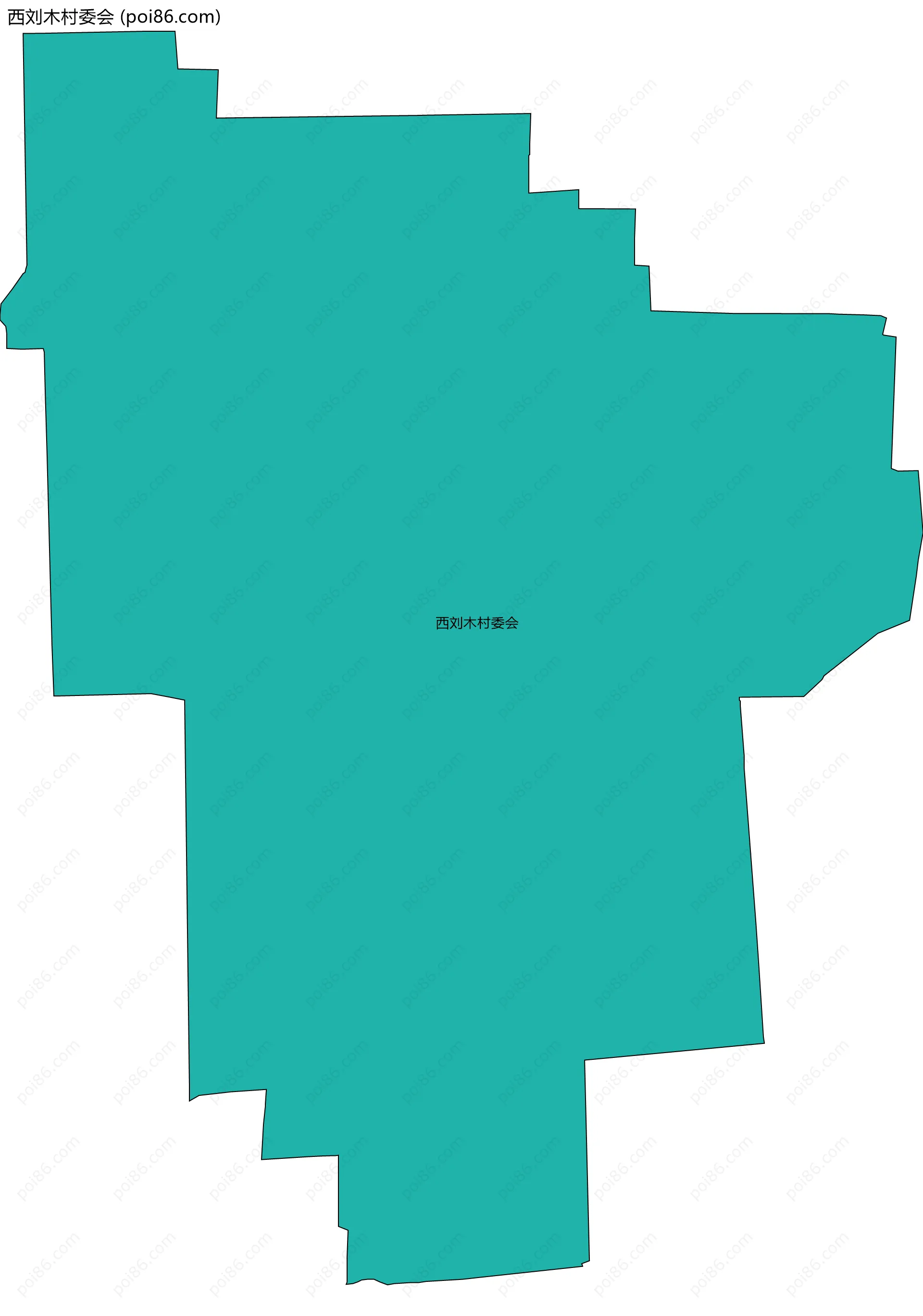西刘木村委会边界地图