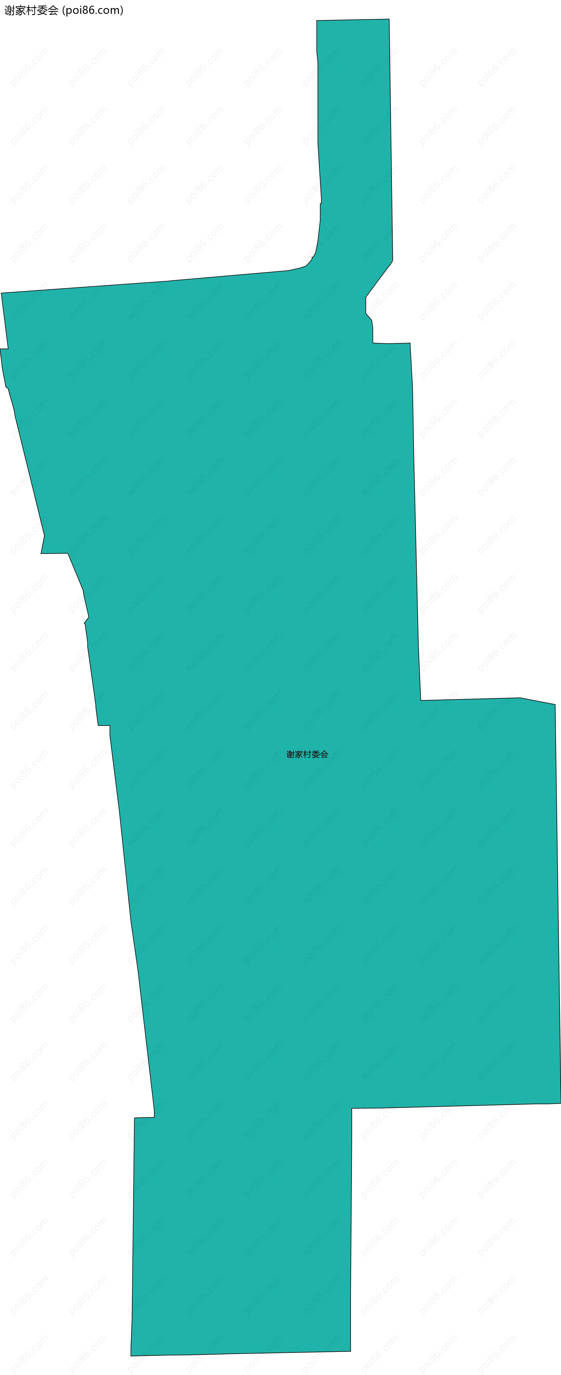 谢家村委会边界地图