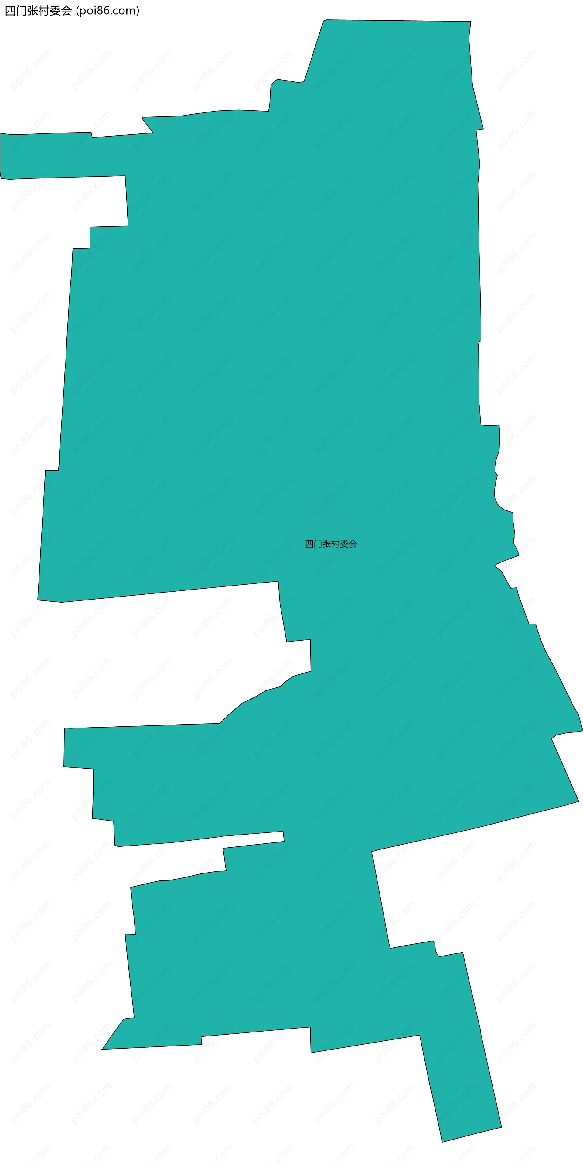 四门张村委会边界地图