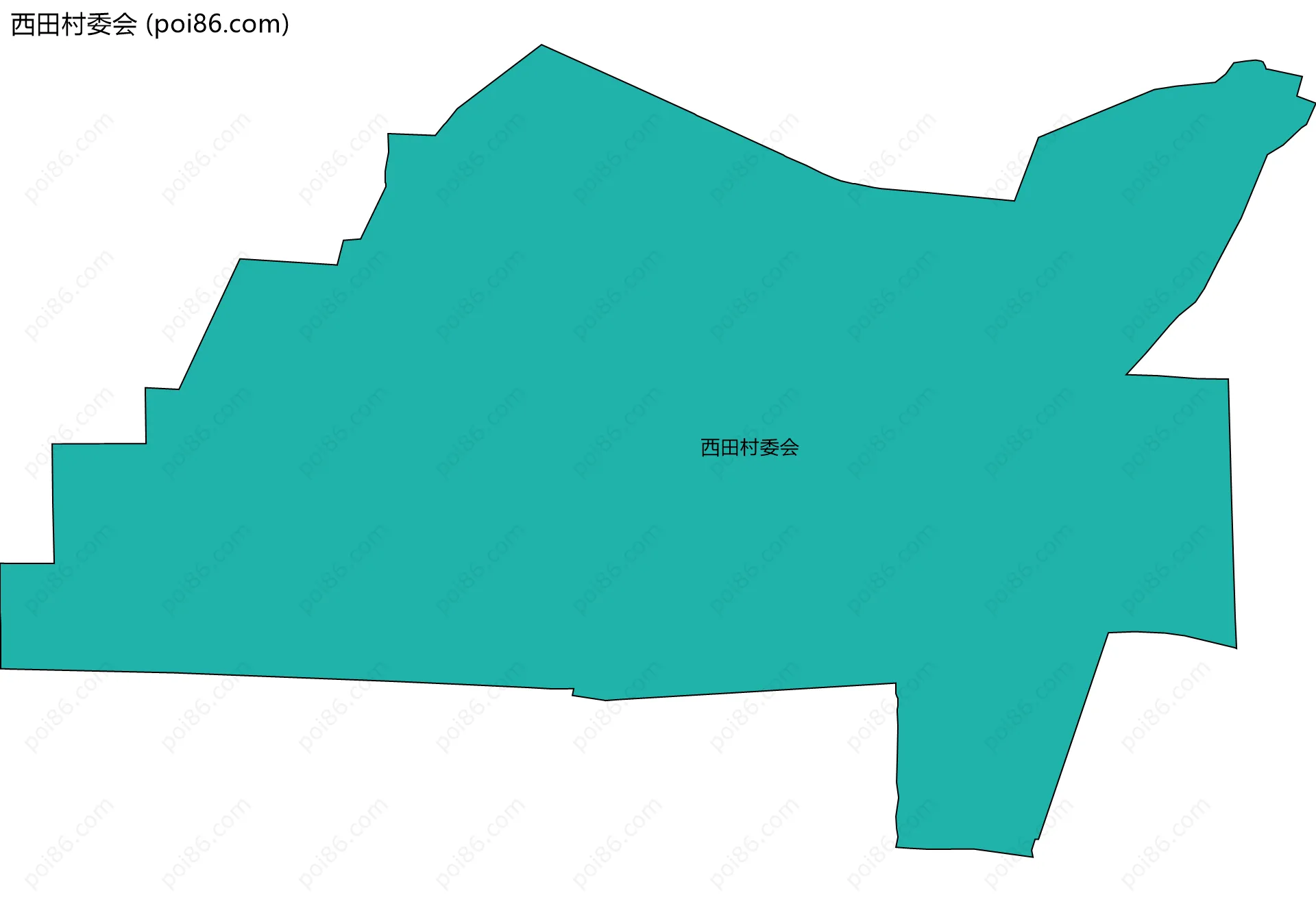 西田村委会边界地图