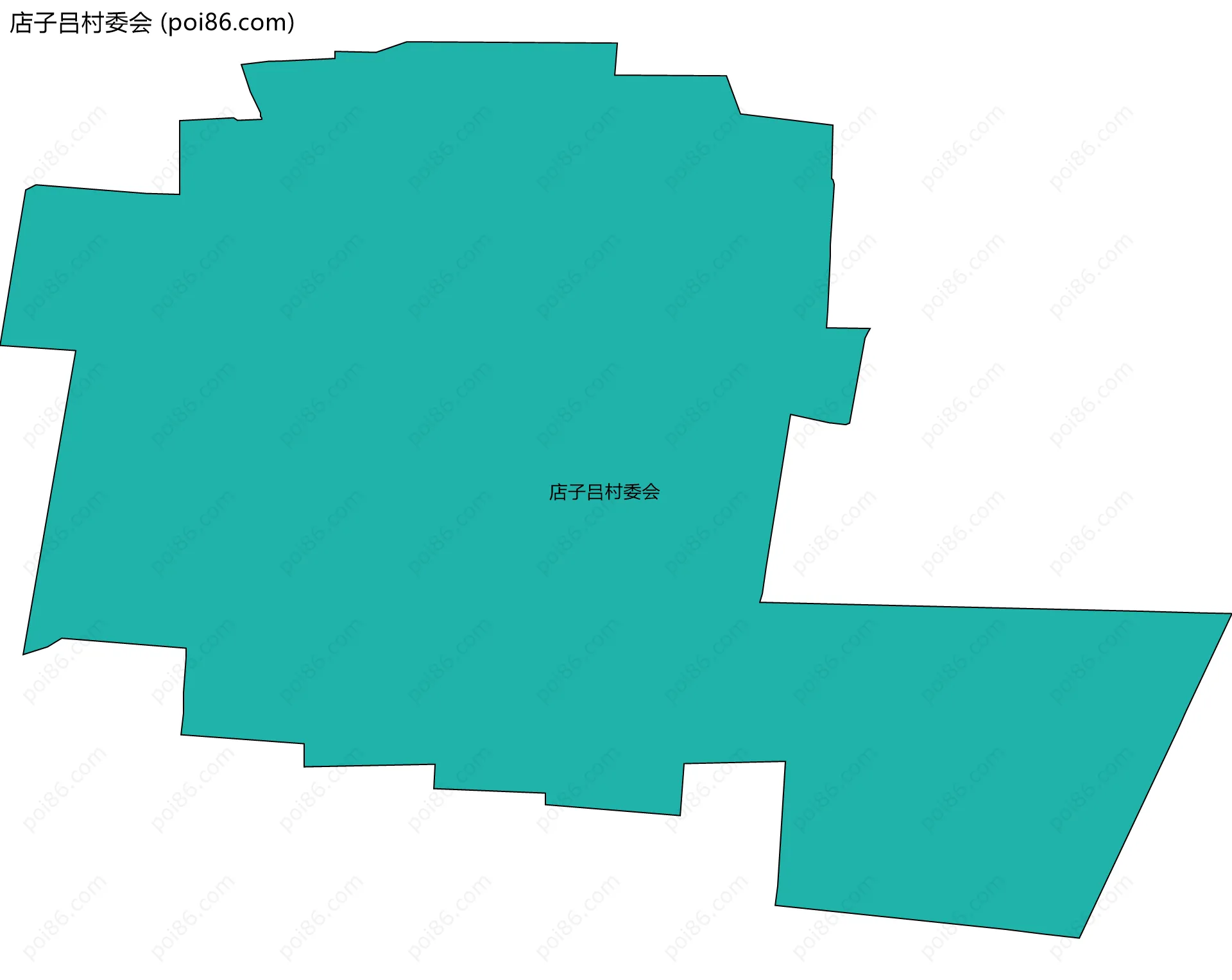 店子吕村委会边界地图