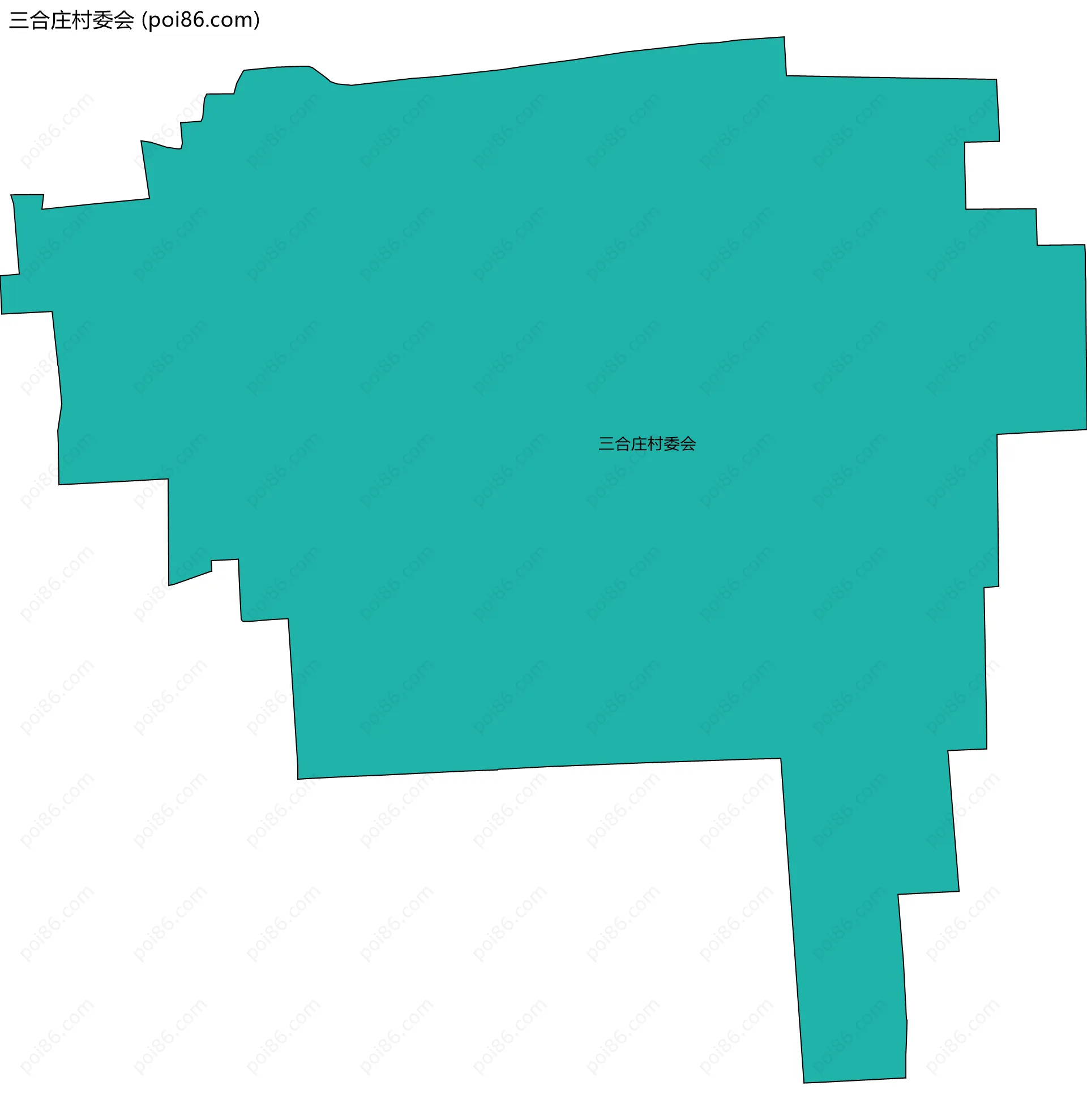 三合庄村委会边界地图