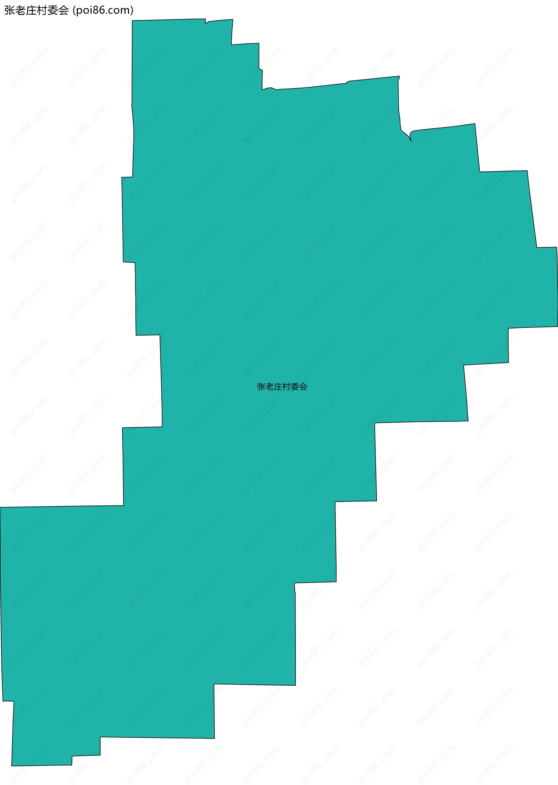 张老庄村委会边界地图