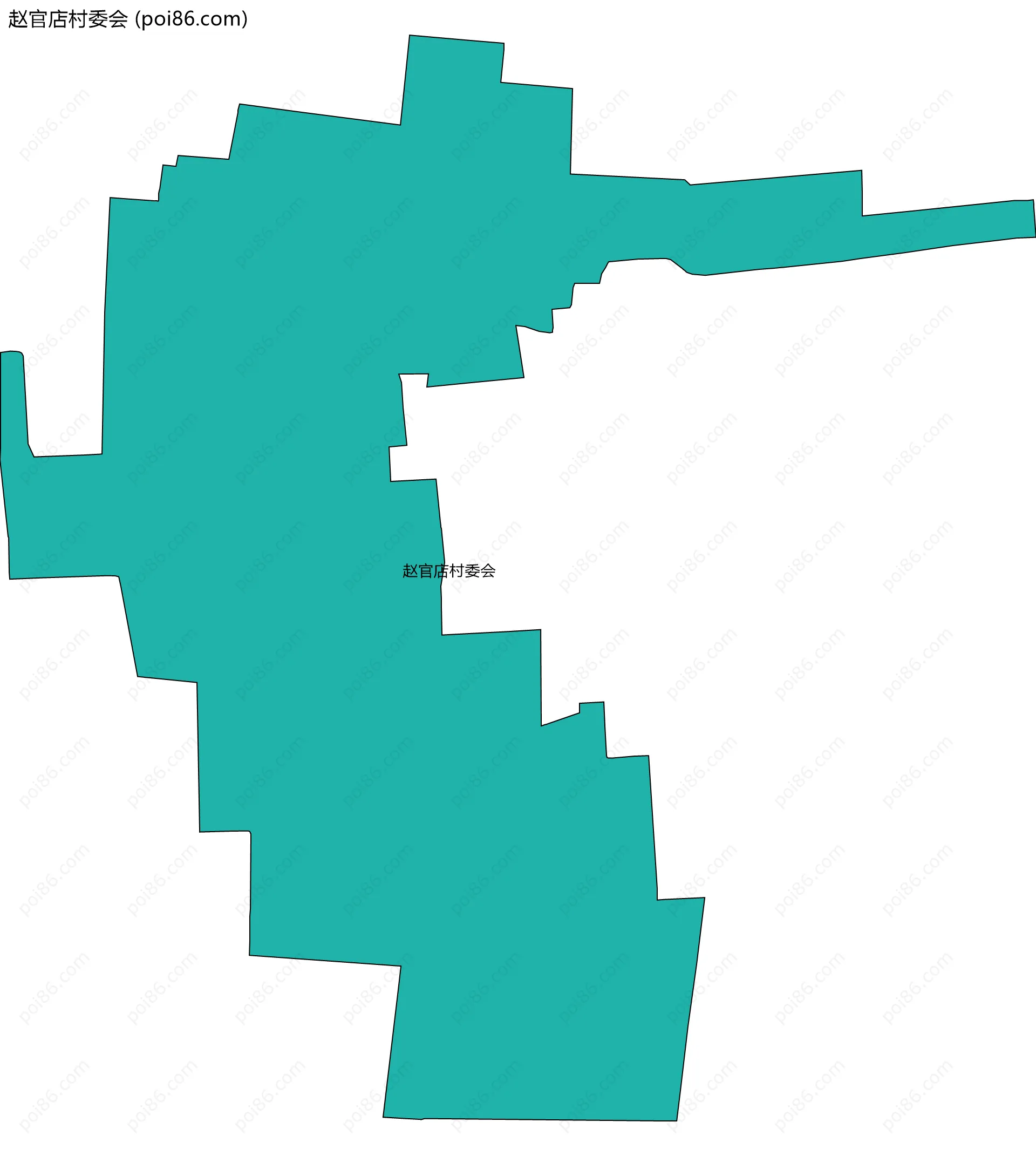 赵官店村委会边界地图