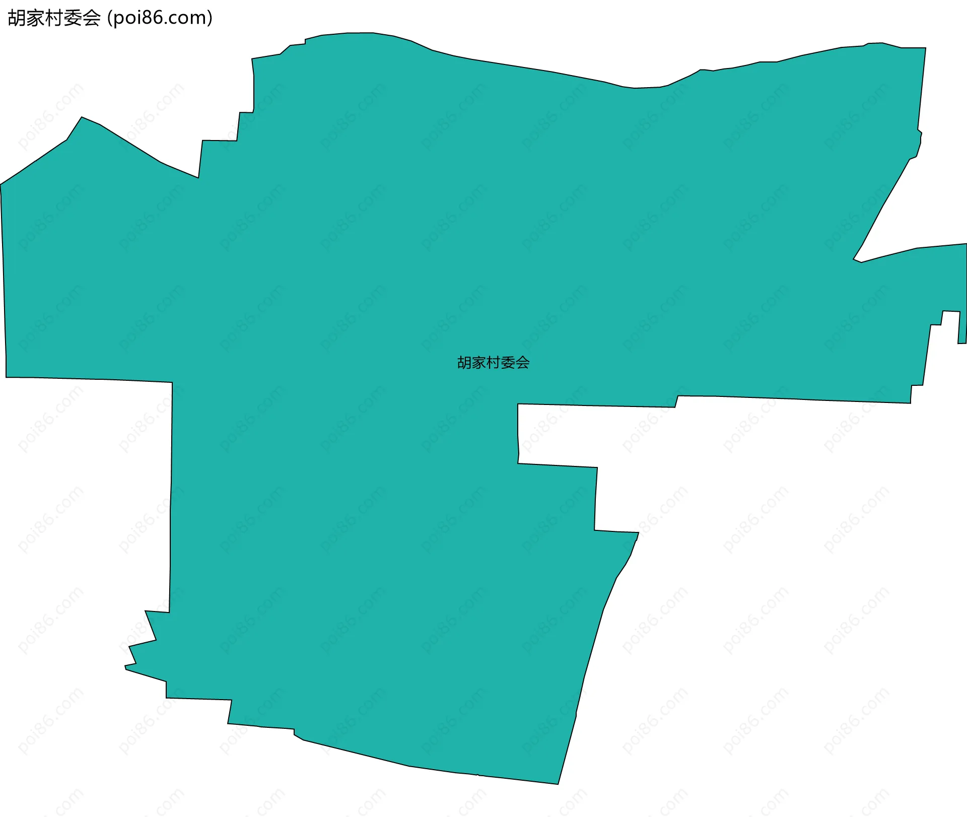 胡家村委会边界地图