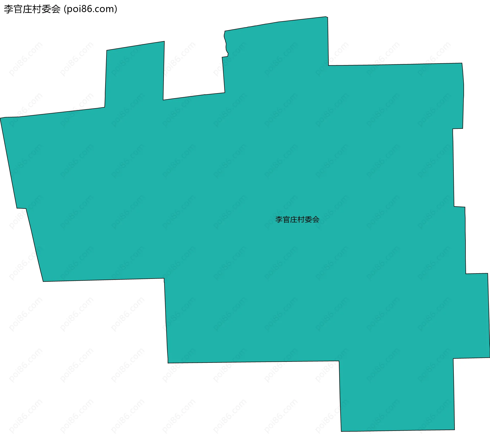 李官庄村委会边界地图