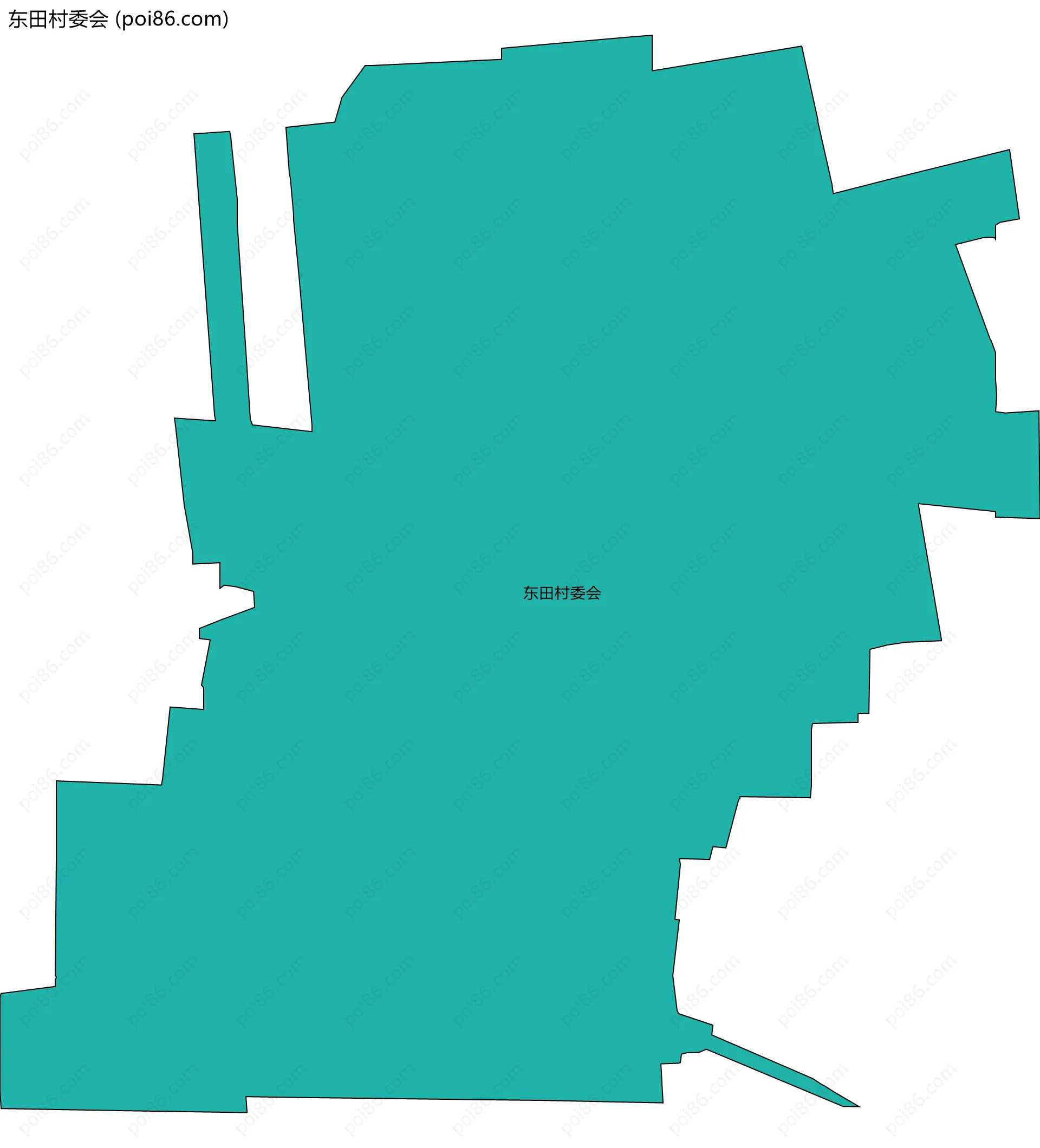 东田村委会边界地图