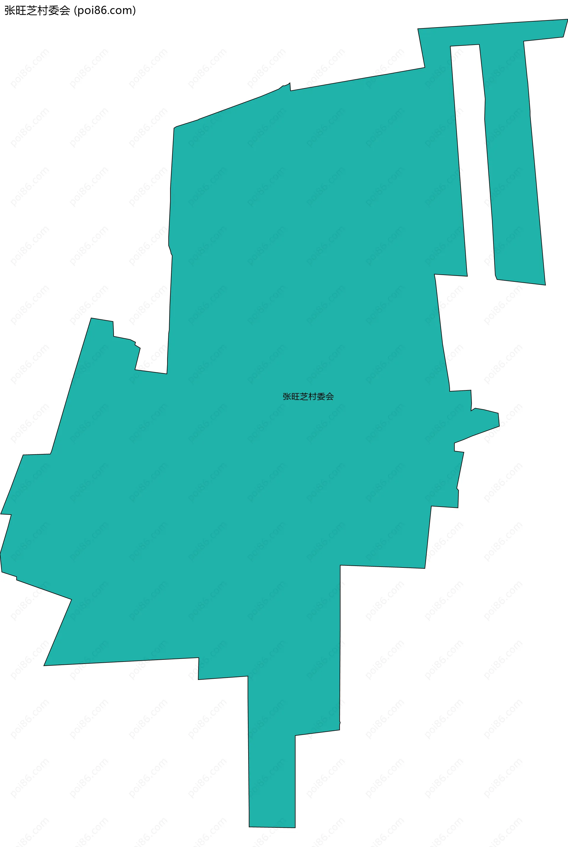 张旺芝村委会边界地图