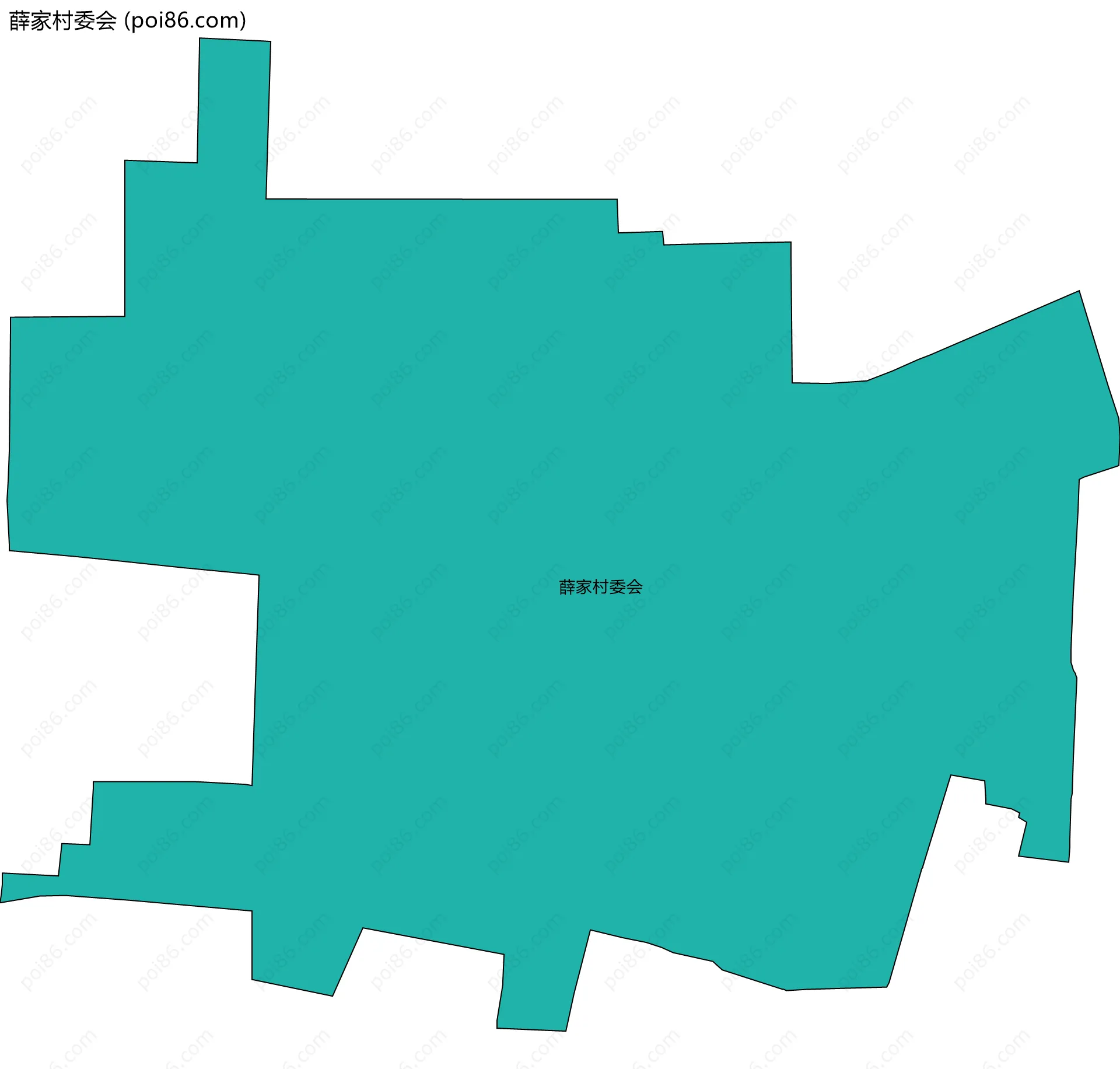 薛家村委会边界地图